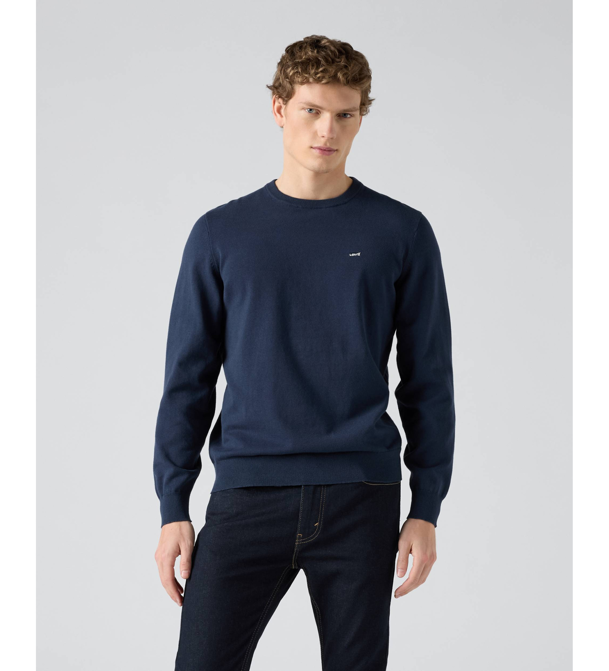 Levi's für Herren. A7207-0041 Leichter Pullover in Marineblau (M), Lässig, Baumwolle