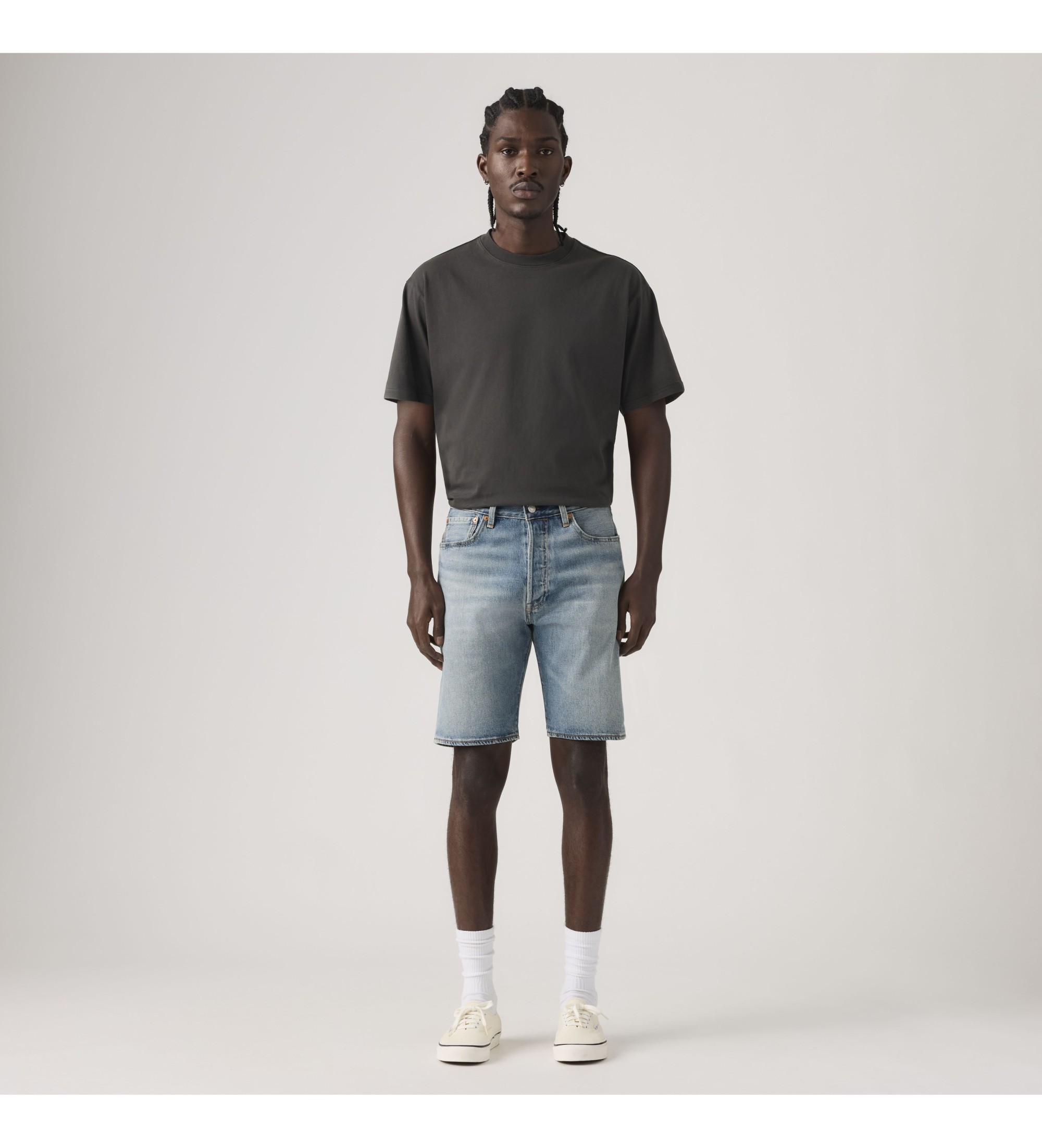 Levi's für Herren. 36512-0281 Jeansshorts 501 Original, hellblau (30/9), Lässig, Baumwolle, Denim