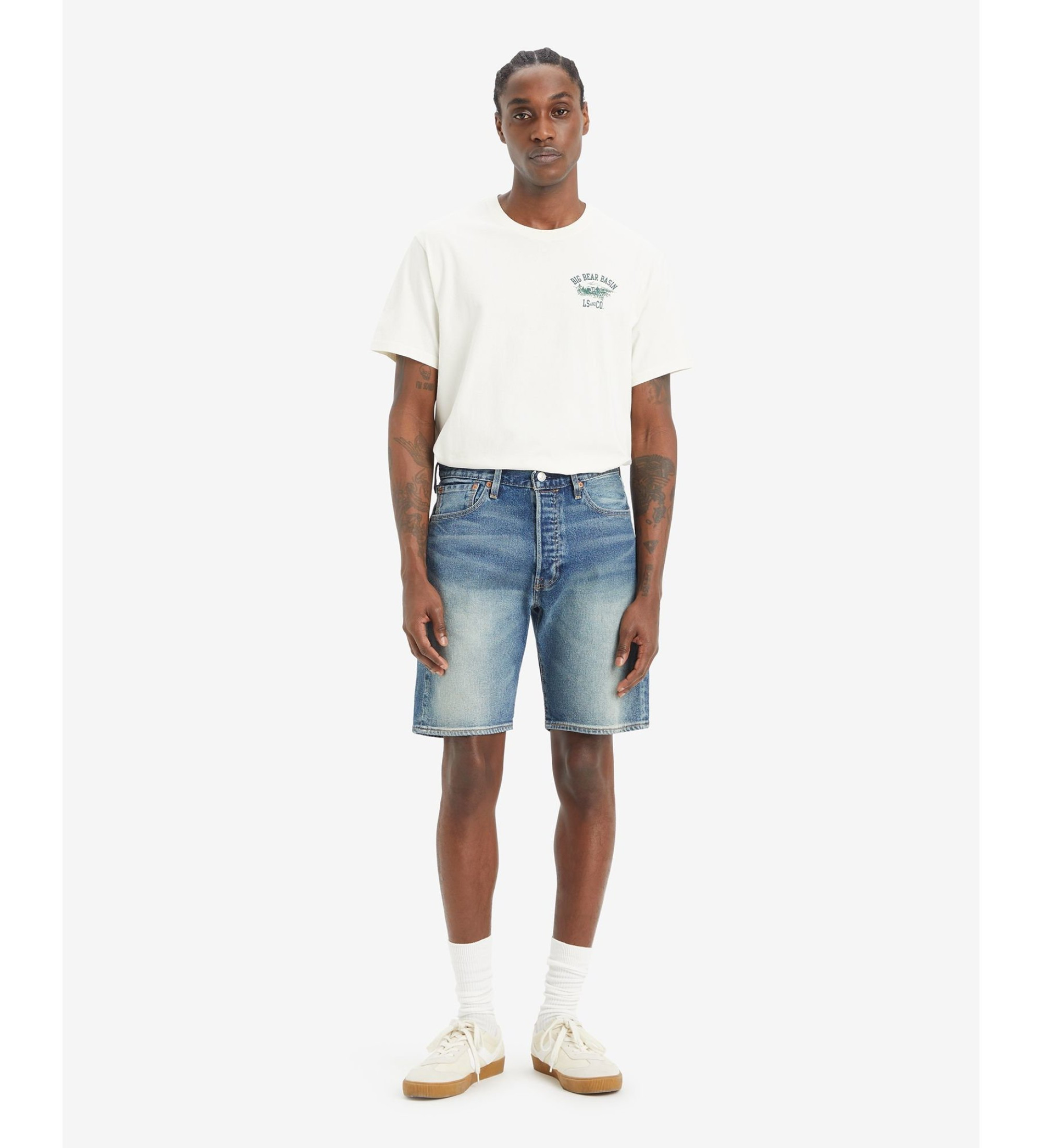 Levi's für Herren. 36512-0245 Kurze Hosen 501 Original blau (28/9), Lässig, Baumwolle