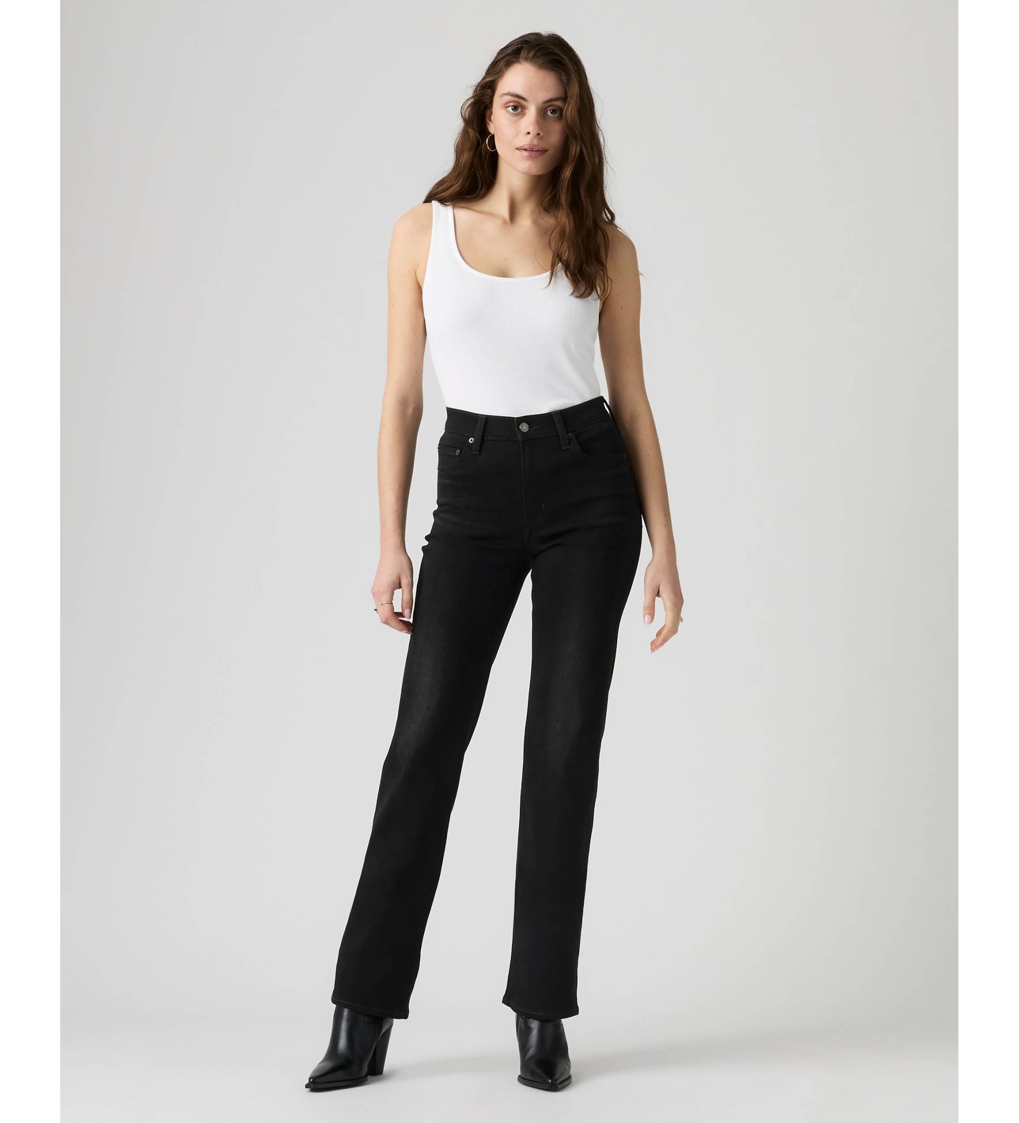 Levi's für Damen. 008SY-0000 Jeans 723 High Rise Straight schwarz (32/32), Lässig, Baumwolle, Denim