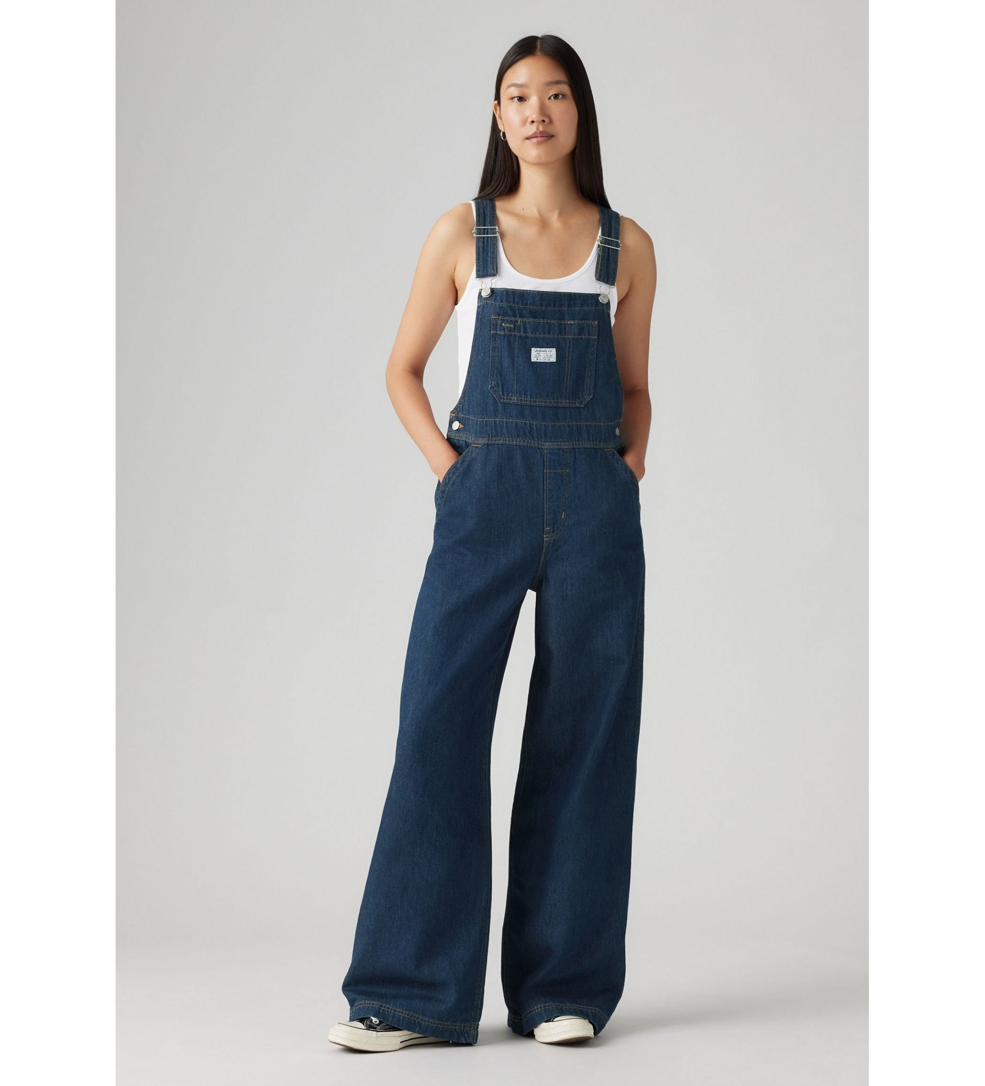 Levi's für Damen. 001V0-0005 Lange blaue Latzhosen (XS), Lässig, Baumwolle, Denim