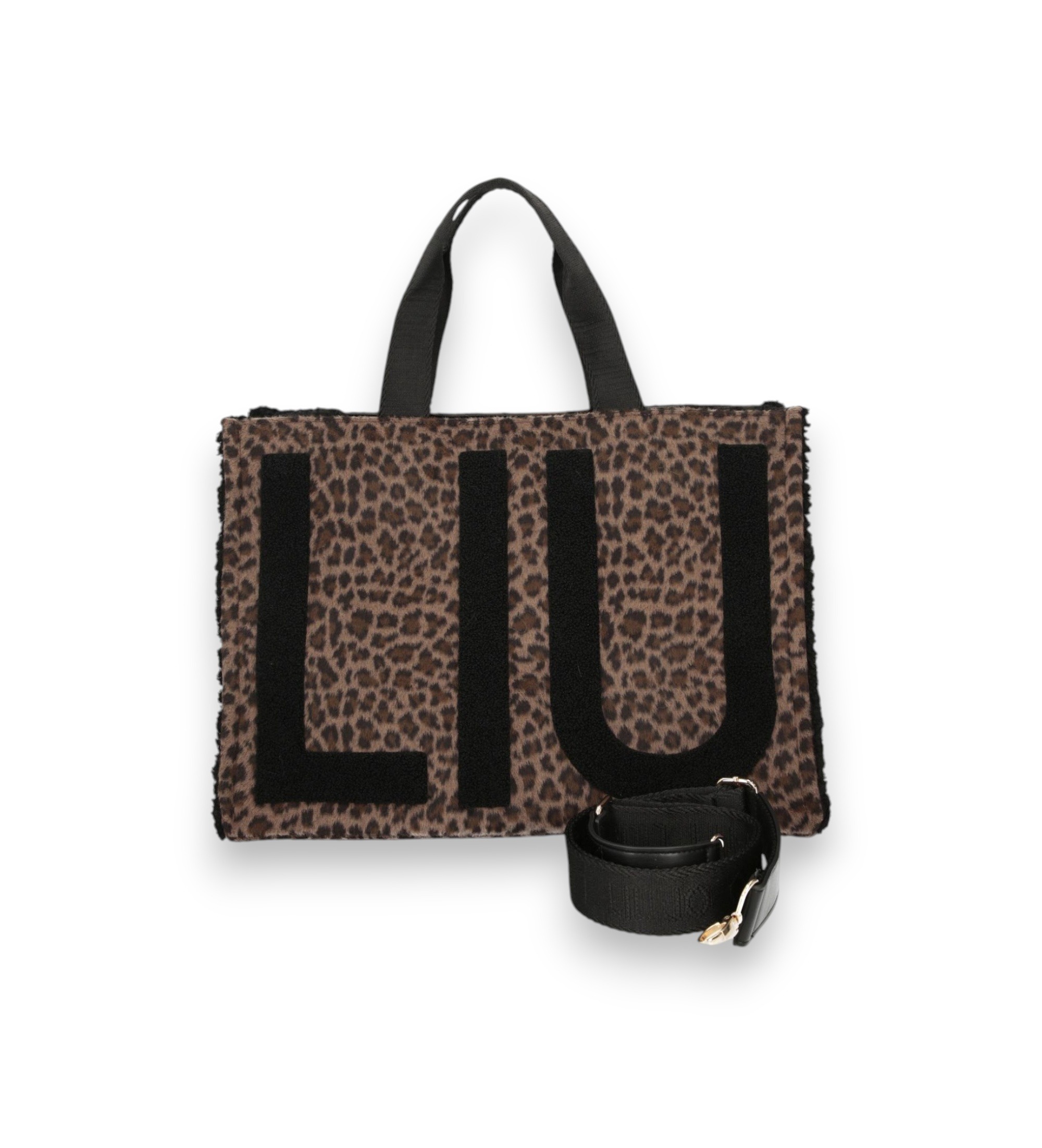 Liu Jo für Damen. 2F6037-T6089 Große Tragetasche mit braunem Animal-Print (OSFA), Lässig, Tierdruck, Polyester
