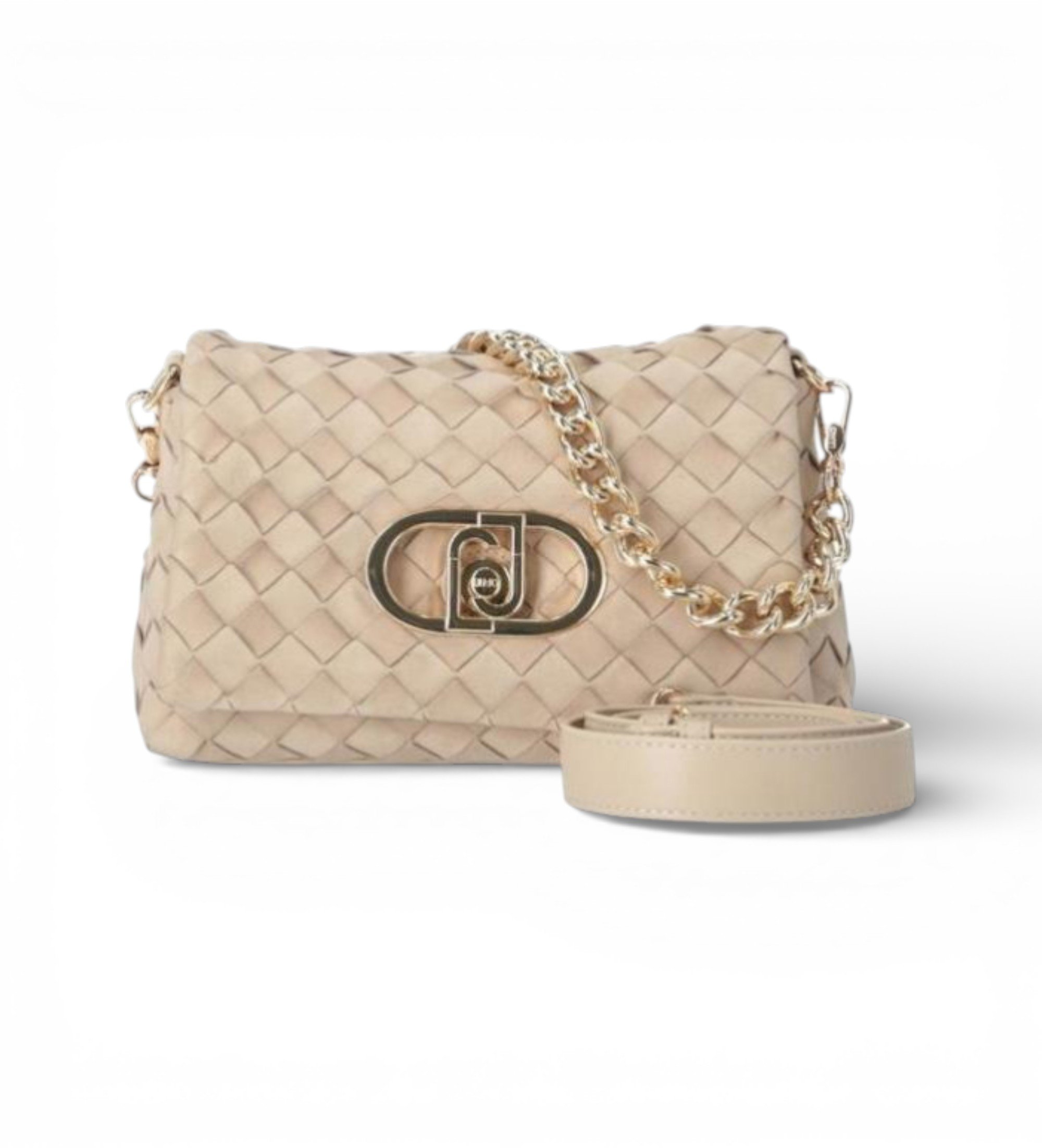 Liu Jo für Damen. AA6148-T385A Beige geflochtene Umhängetasche (OSFA), Lässig, Polyester