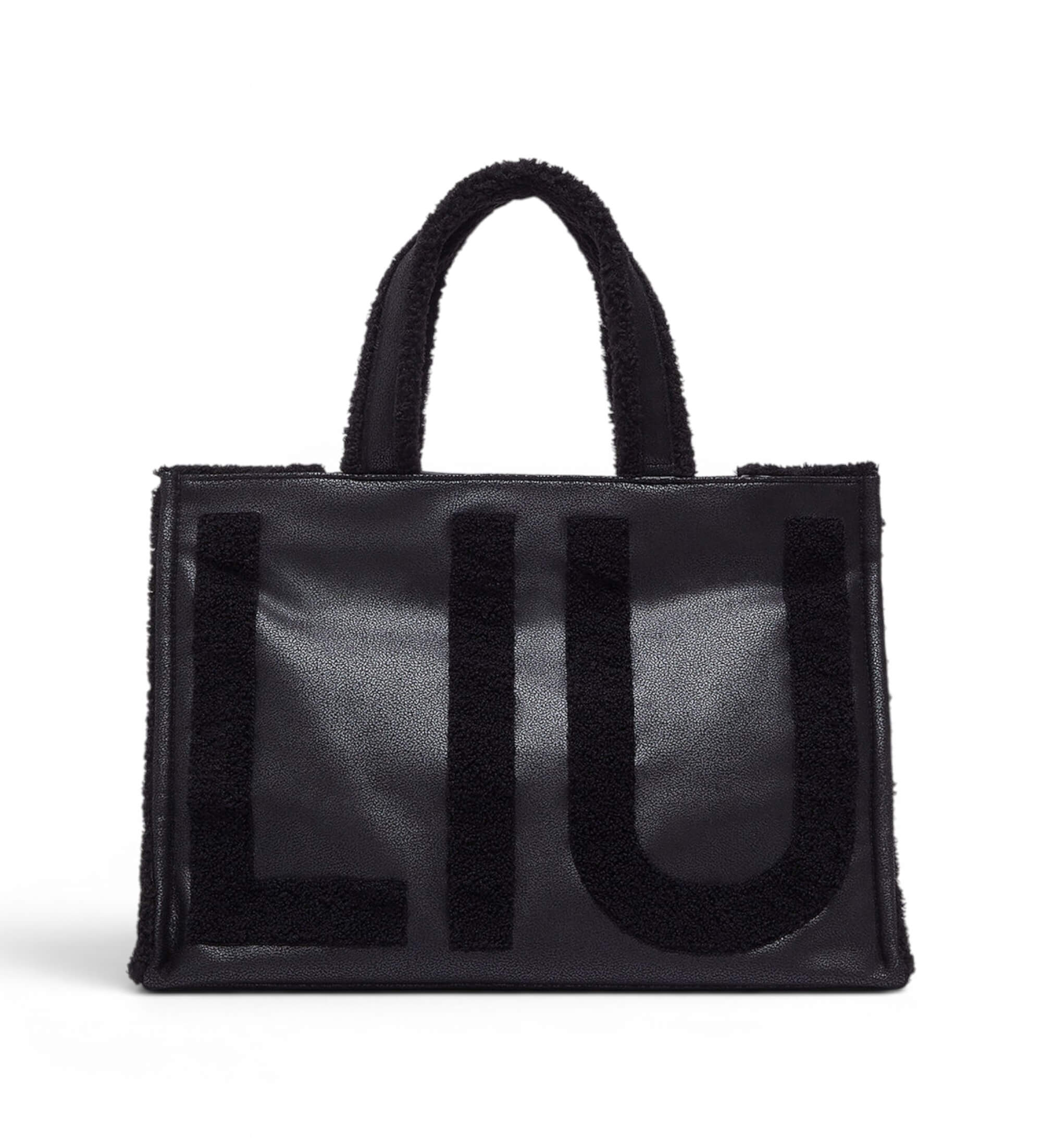 Liu Jo für Damen. 2F6037-E0021 Große Tote-Tasche mit schwarzem Logo (OSFA), Lässig, Polyester