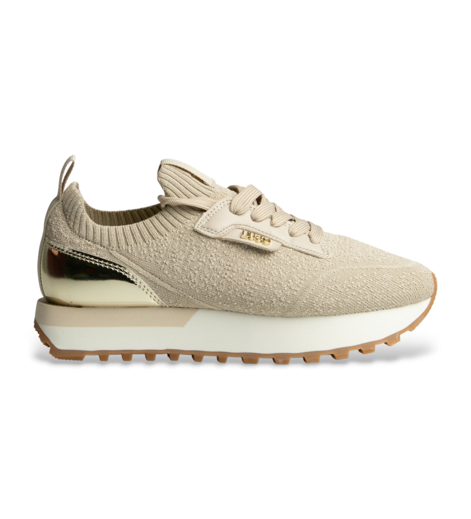 Liu Jo für Damen. BA6067TX525S1856 Turnschuhe Evelyn 916 beige (41), Wohnung, Schnürsenkel, Lässig