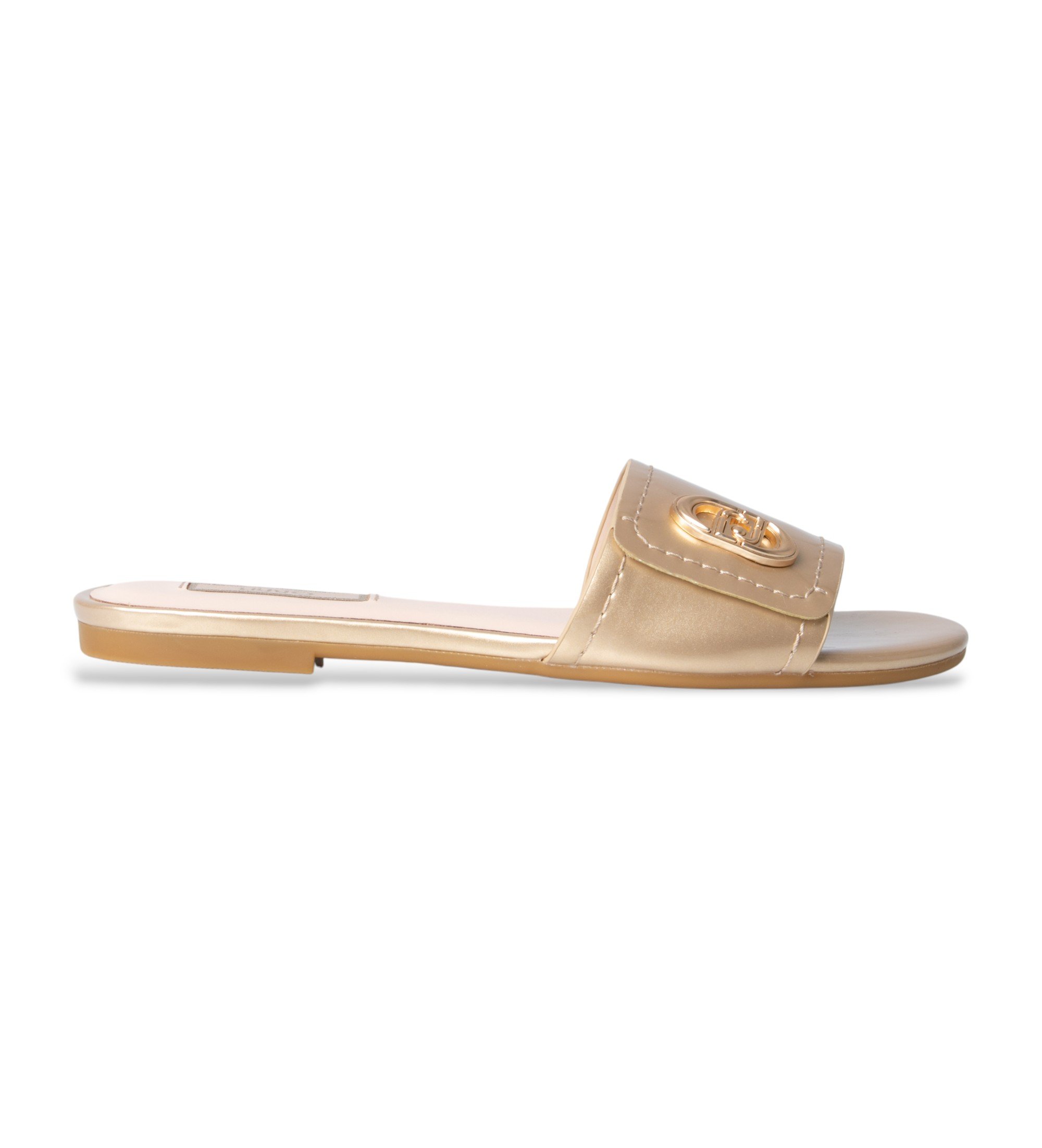 Liu Jo für Damen. SA6127EX02904178 Sandalen Sandy03 gold (38), Wohnung, 1 bis 3 cm, Keine, Lässig