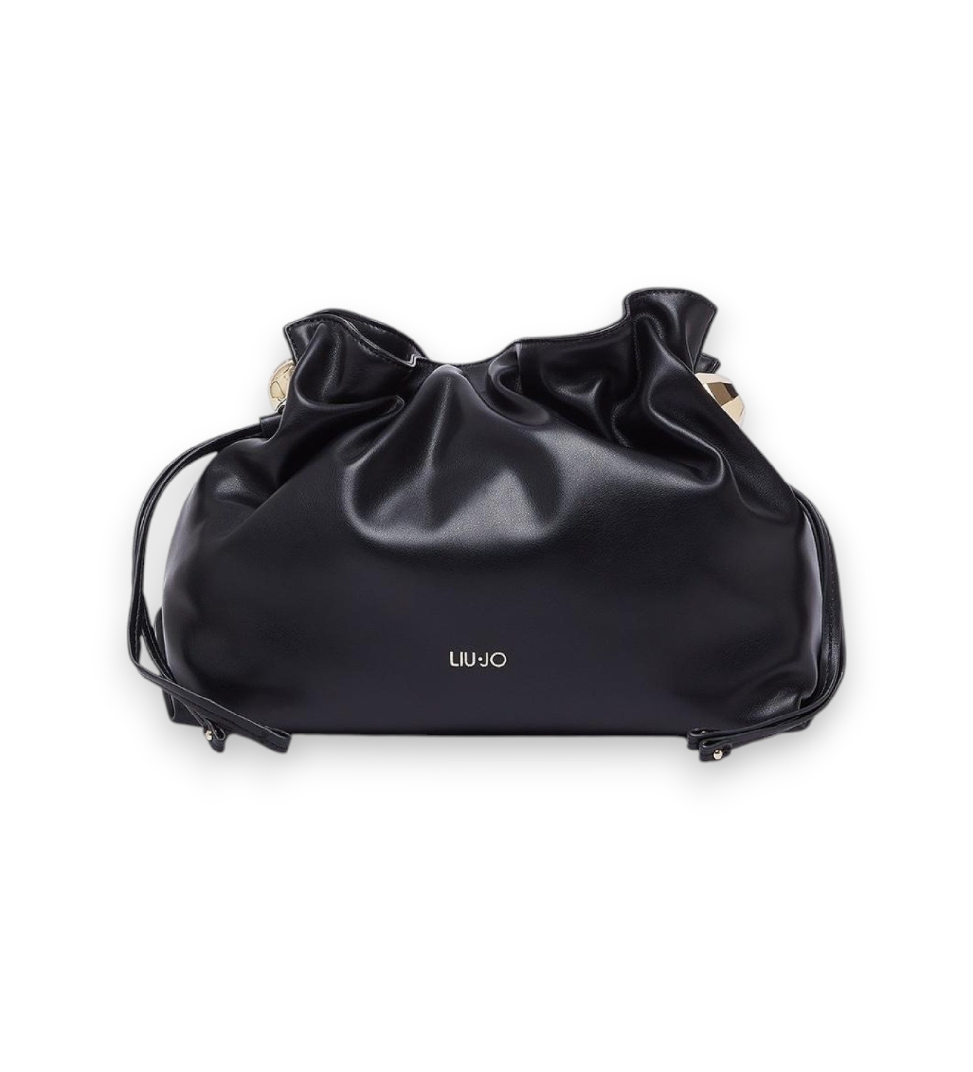 Liu Jo für Damen. AF6096-E1065 Schwarze mittelgroße Schultertasche Riccy (OSFA), Lässig, Polyester