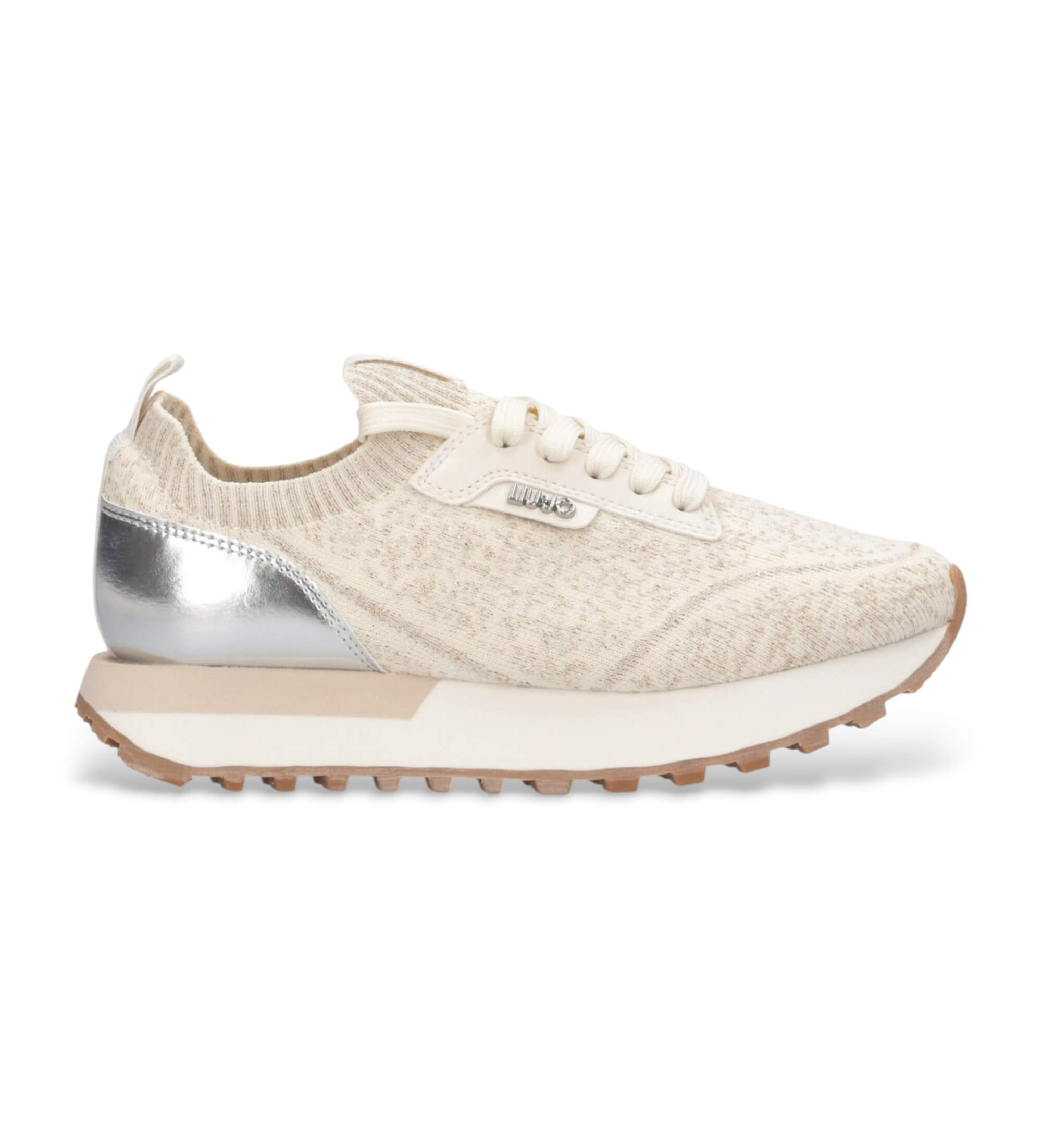 Liu Jo für Damen. BA6067TX525S1400 Turnschuhe Evelyn 916 Milch (41), Beige, 1 bis 3 cm, Schnürsenkel, Lässig