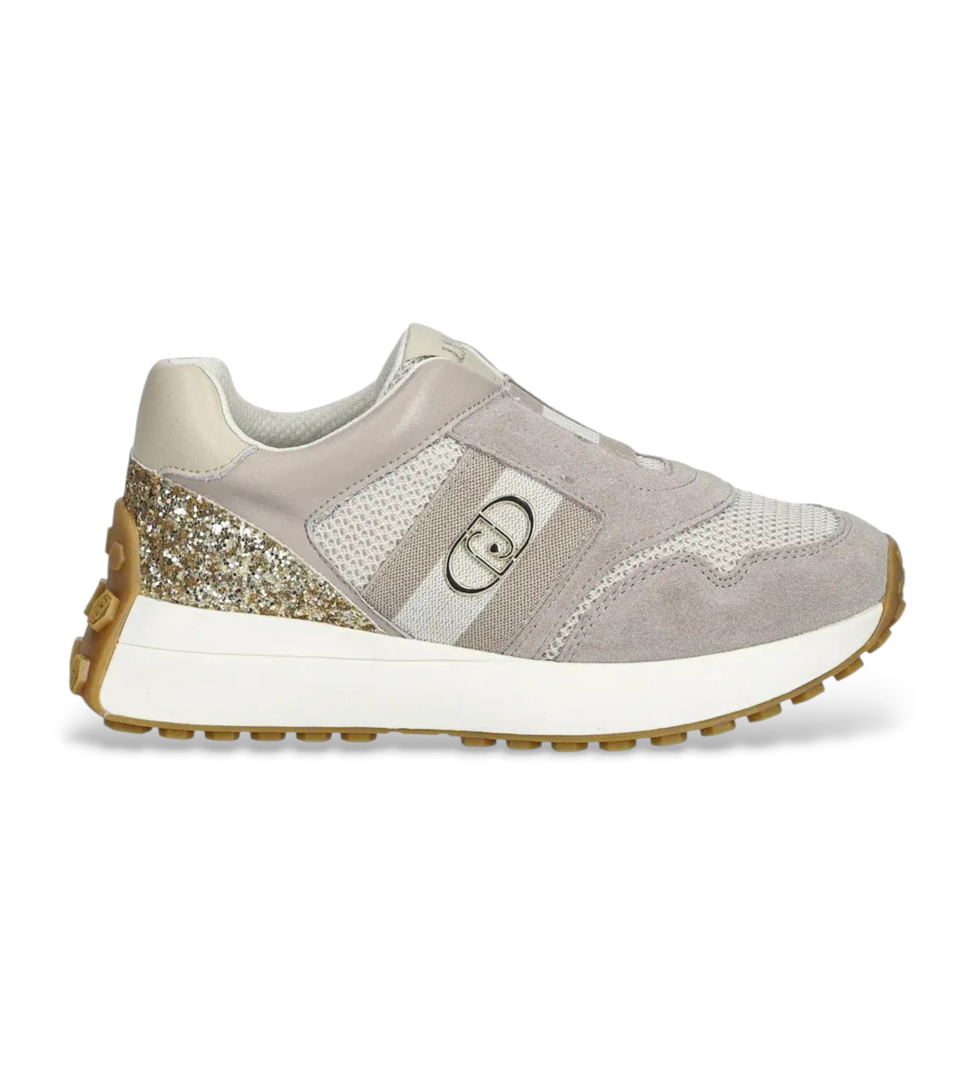 Liu Jo für Damen. BA6043PX380S3985 Turnschuhe Lolo 21 Stone (37), Leder, Wohnung, Keine, Lässig, Taupe