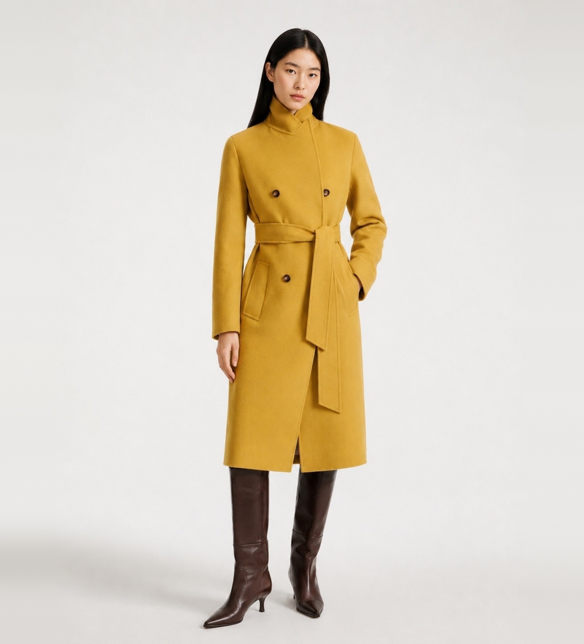 Marella für Damen. 2623016071200 Mantel Mlllaghi senfgelb (36), Lässig, Wolle