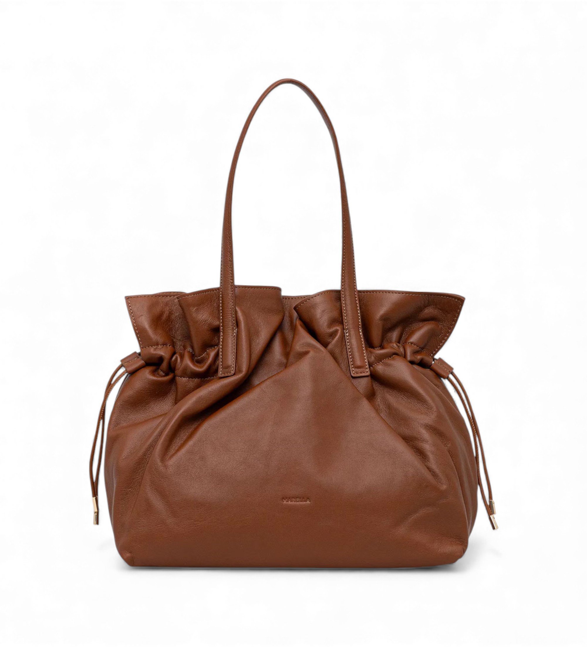 Marella für Damen. 2523519047200 Impatto Handtasche braun Cuoio (OSFA), Lässig, Leder