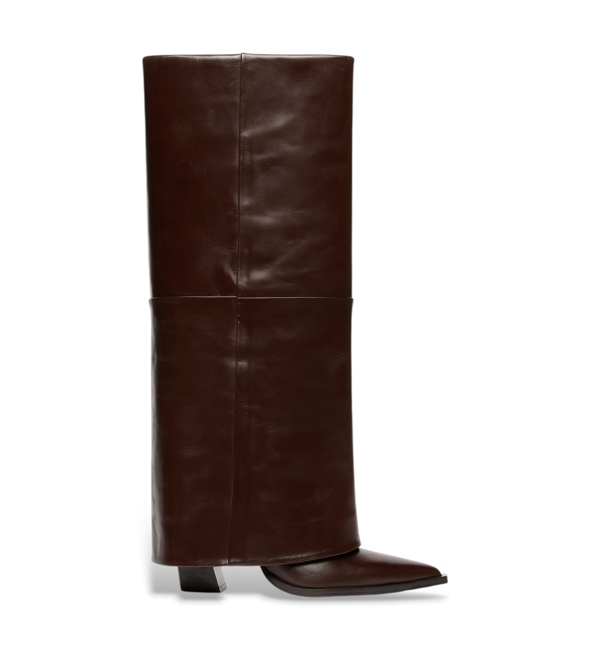 Marella für Damen. 2623796016200 Stiefel aus gedrehtem Papyrus-Leder, Dunkelbraun (36), 8 bis 10 cm, Keine, Lässig