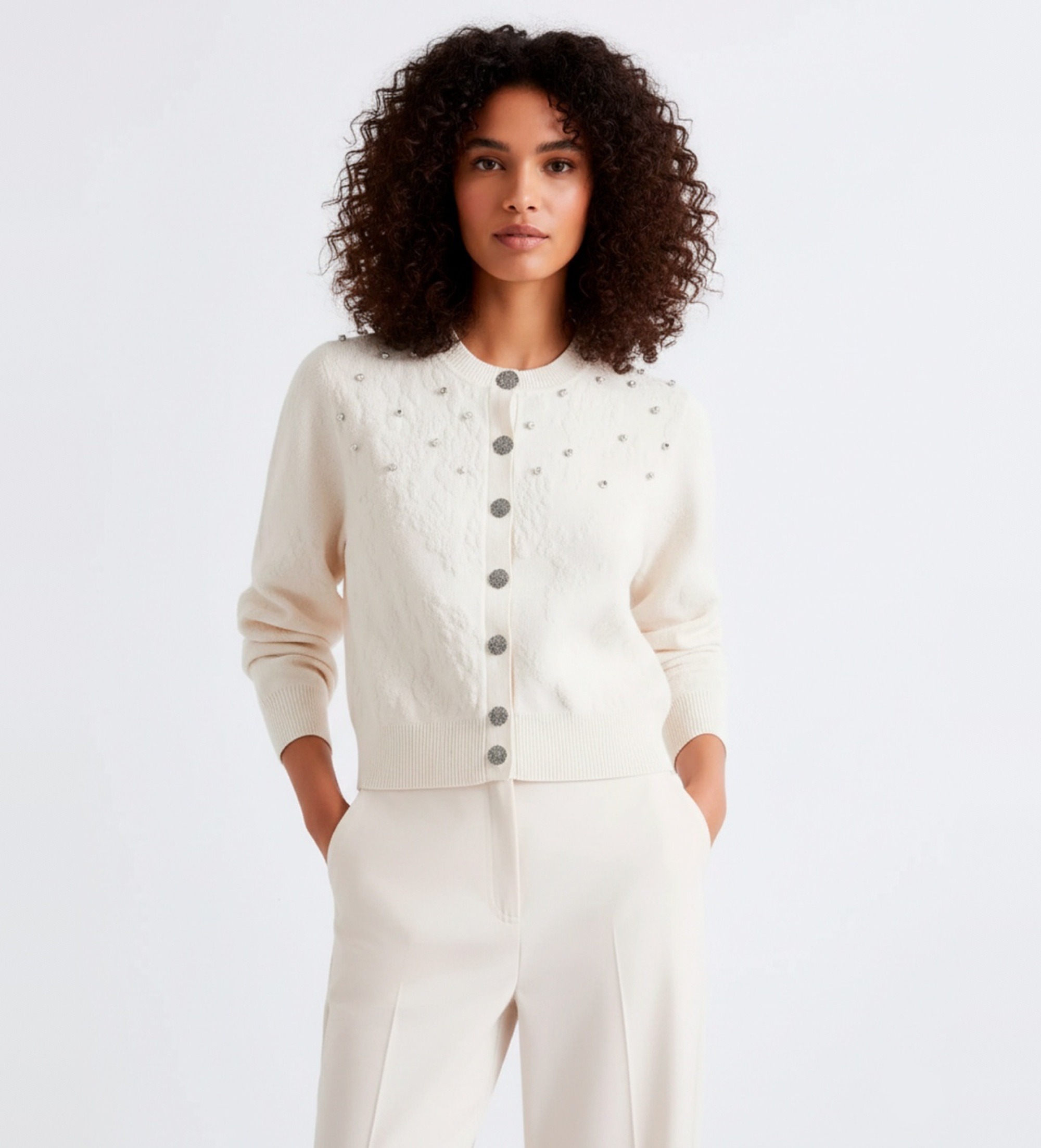 Marella für Damen. 2613341021200 Strickjacke Mlladorato beige (M), Lässig, Baumwolle
