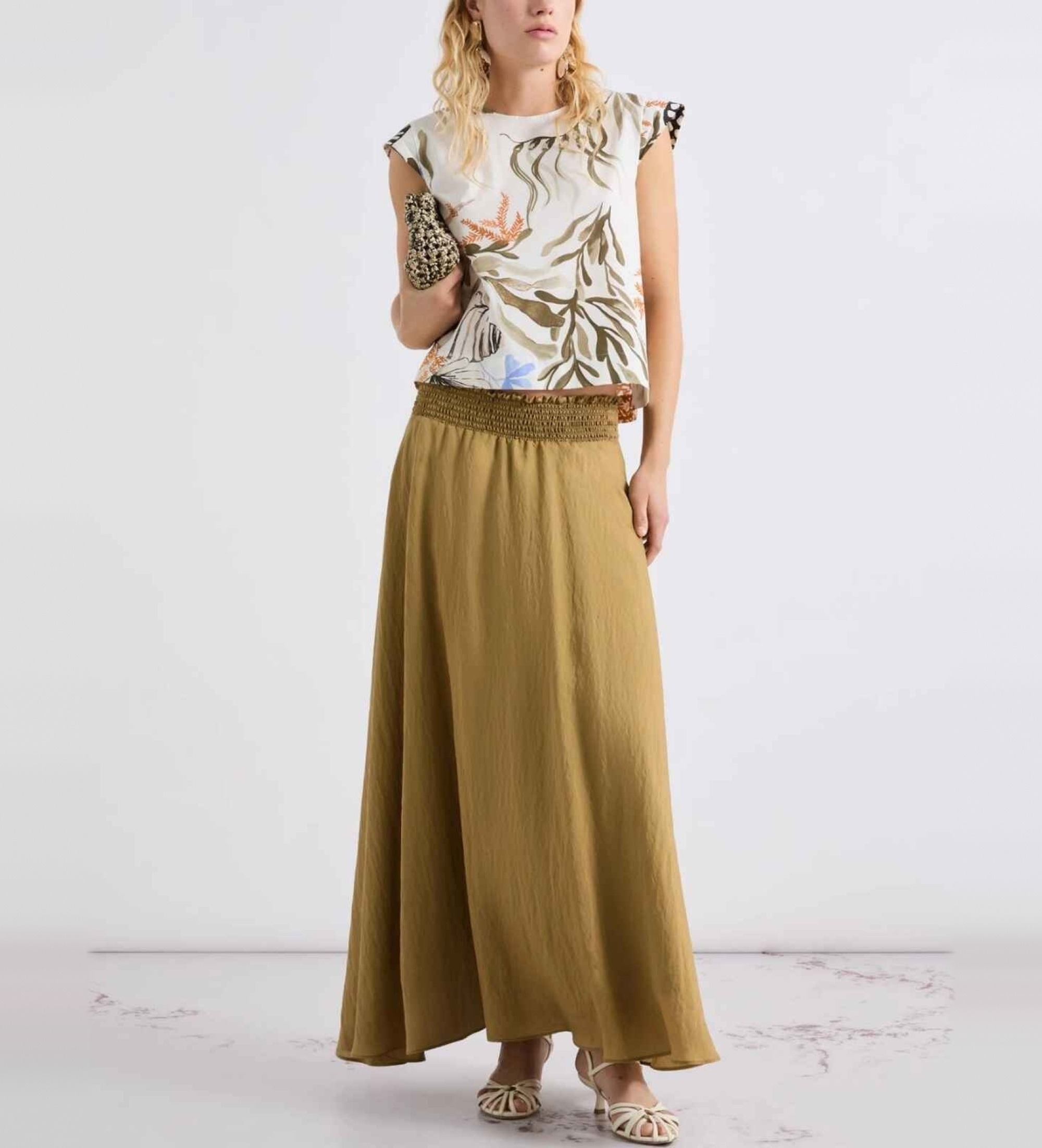 Marella für Damen. 2613101032200 Ausgestellter Rock Mllorario grün (40), Lässig, Modal