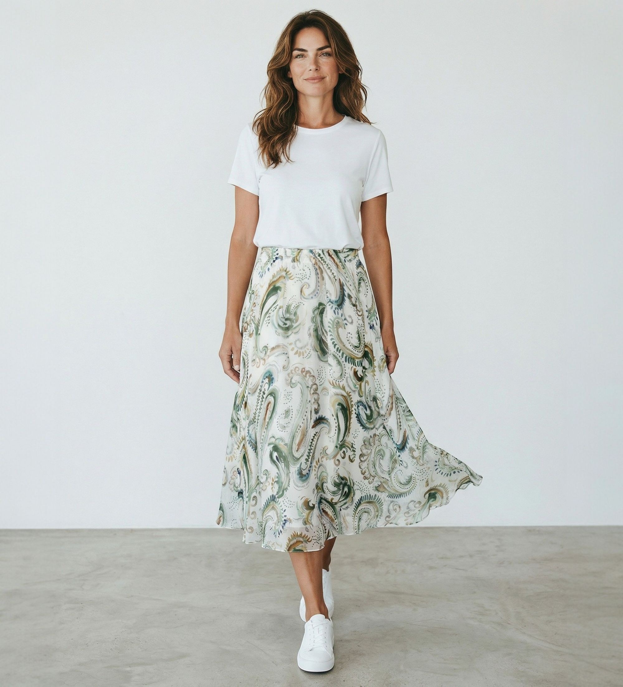 Marella für Damen. 2613101102200 Rock Mllfaelan weiß, mehrfarbig (40), Lässig, Viskose