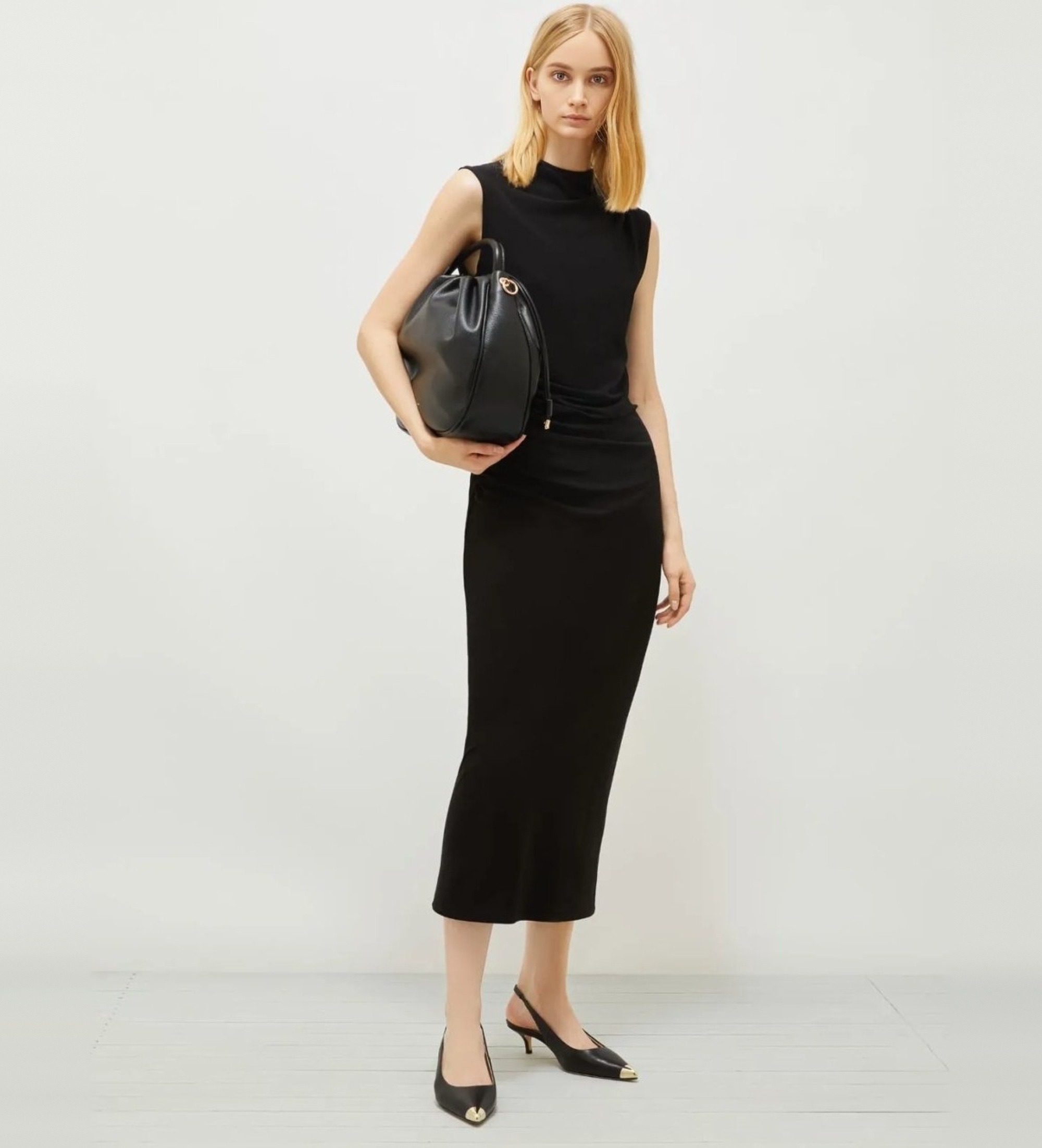 Marella für Damen. 2513621061200 Nef Kleid schwarz (L), Lässig, Party, Viskose, Ärmellos / Hosenträger
