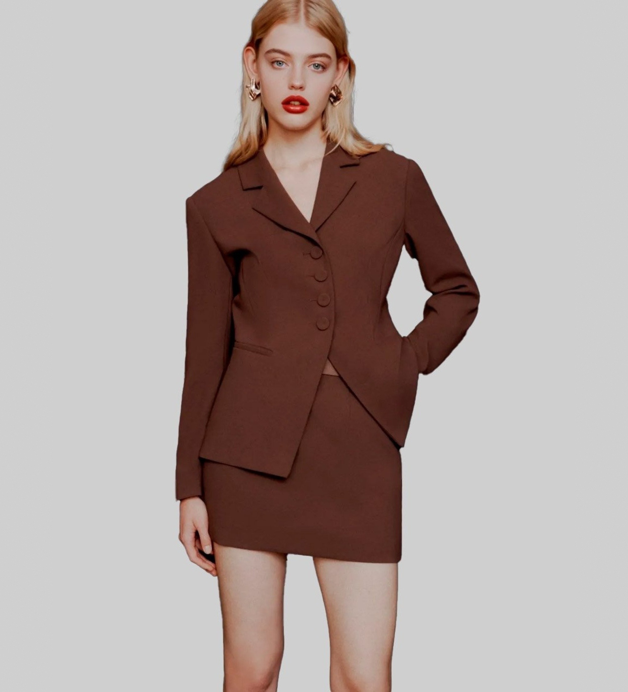 Marella für Damen. 2613101023200 Envers Satin Minirock Mltpepepe braun (40), Lässig, Polyester