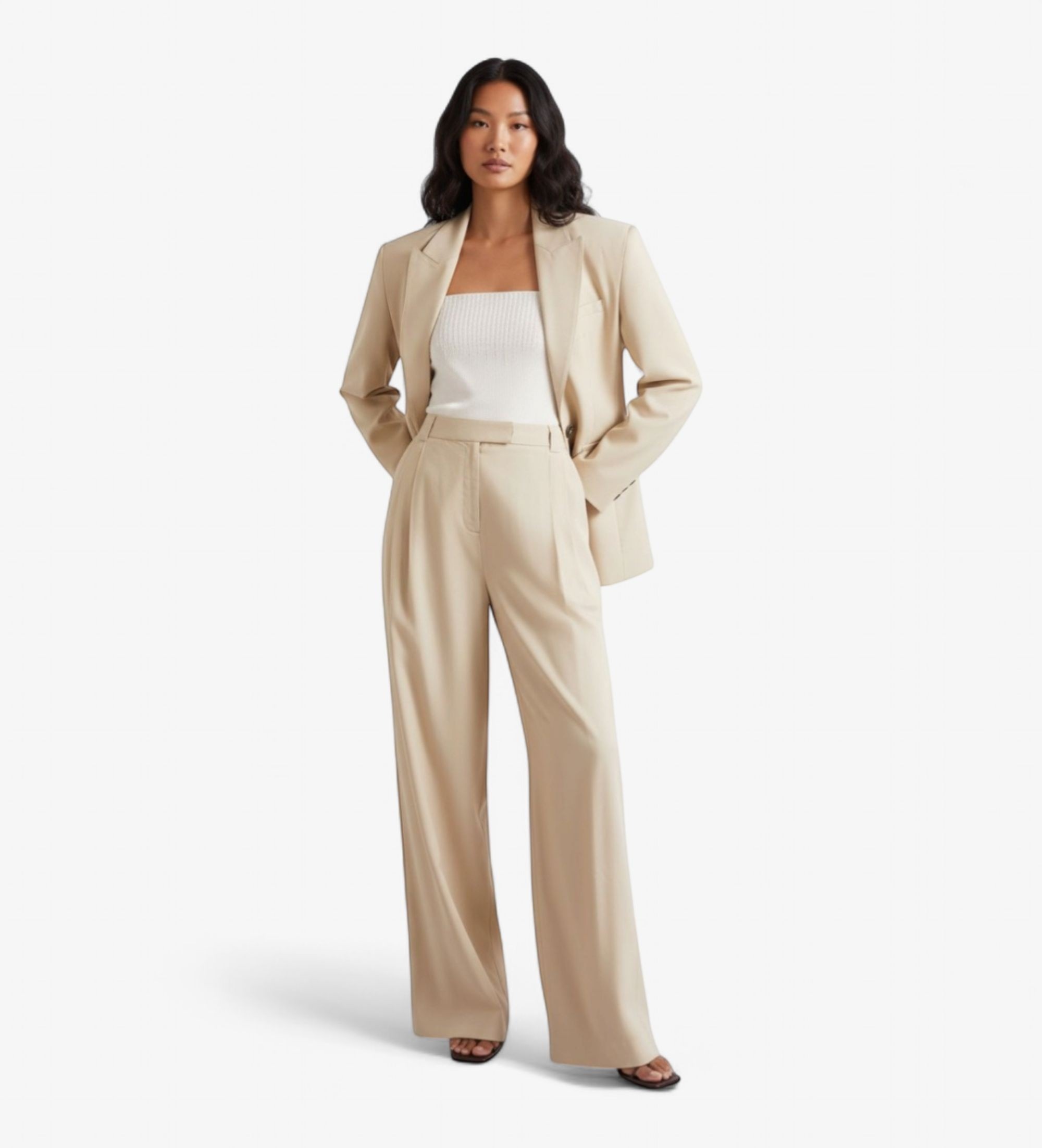 Marella für Damen. 2613131161200 Mllcaliga Hose beige (42), Lässig, Klassisch, Lyocell