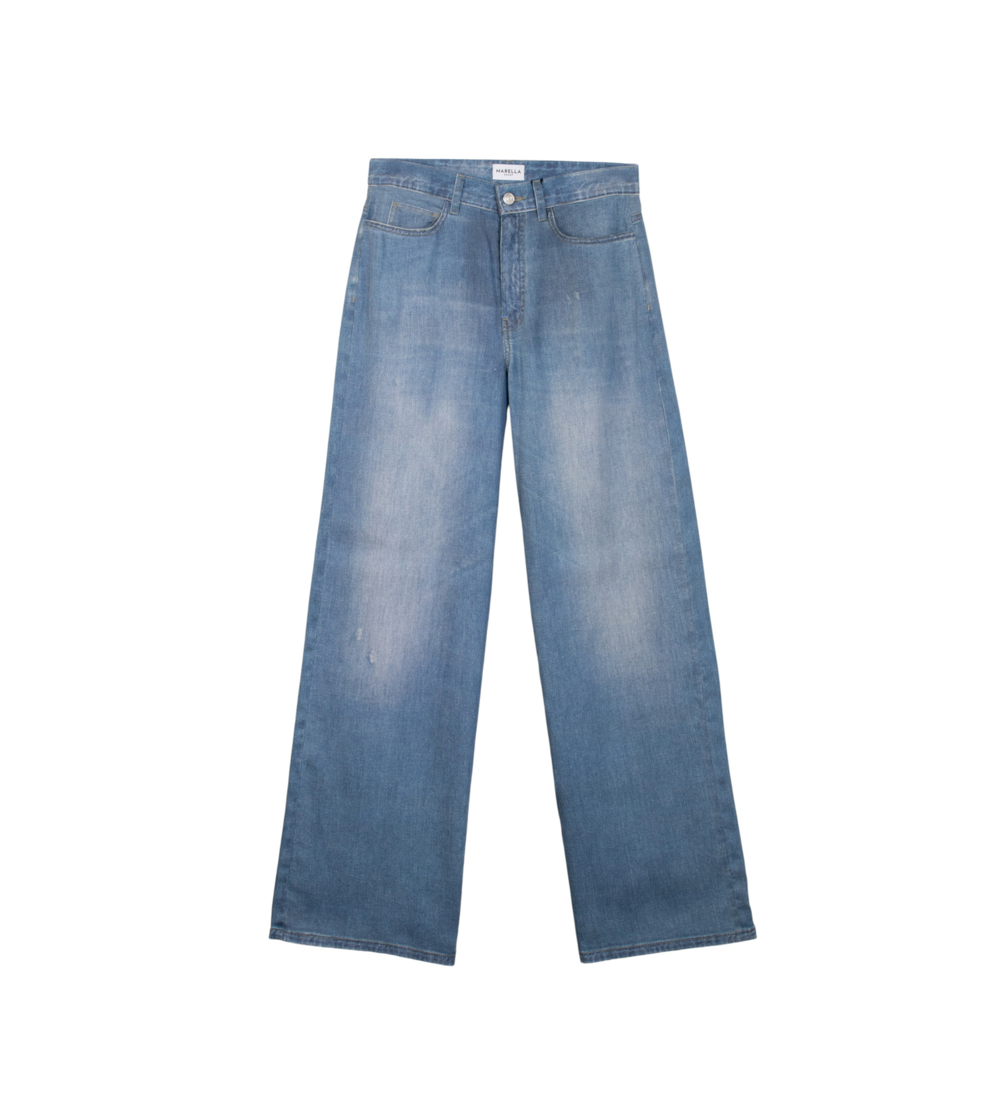 Marella für Damen. 2613131174200 Milspagina blaue Schlabberhose (44), Denim, Lyocell