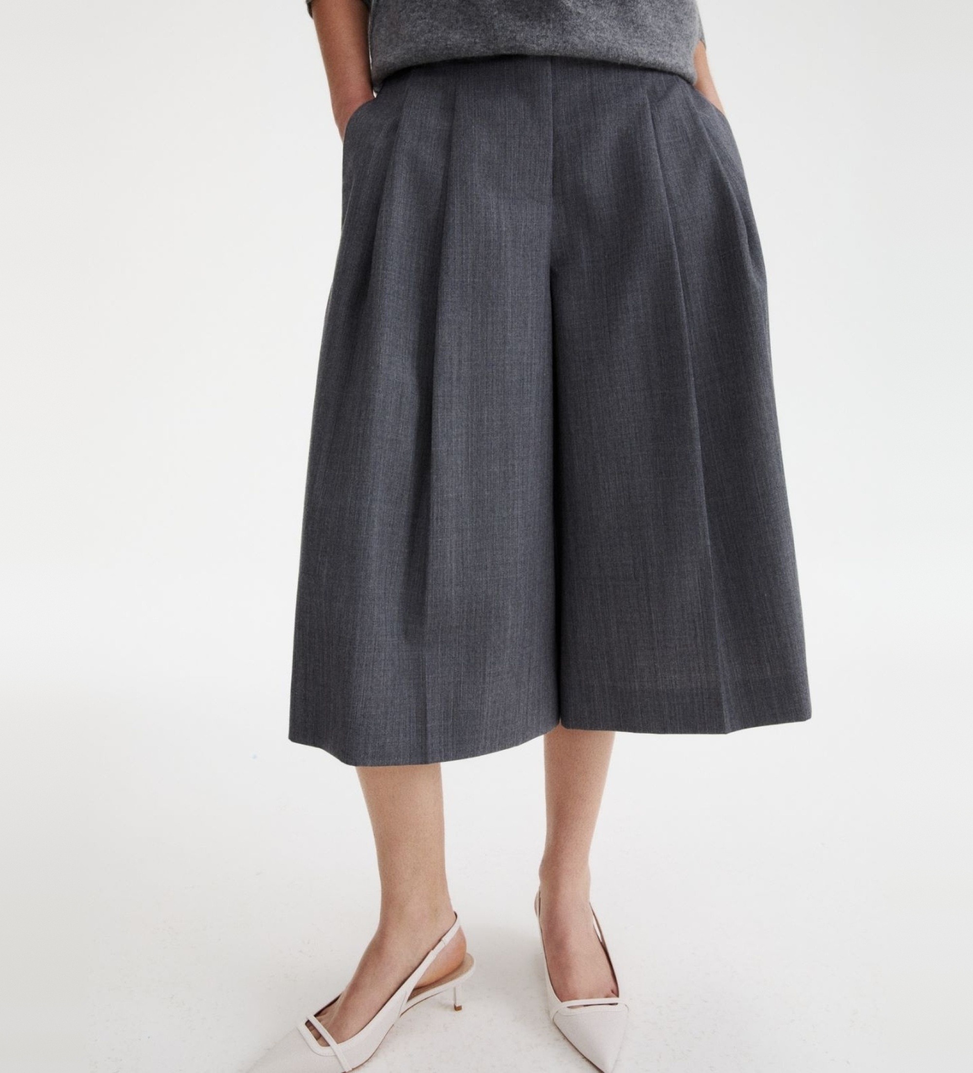 Marella für Damen. 2623136064200 Weite Hose Mlsuscio grau (38), Lässig, Polyester