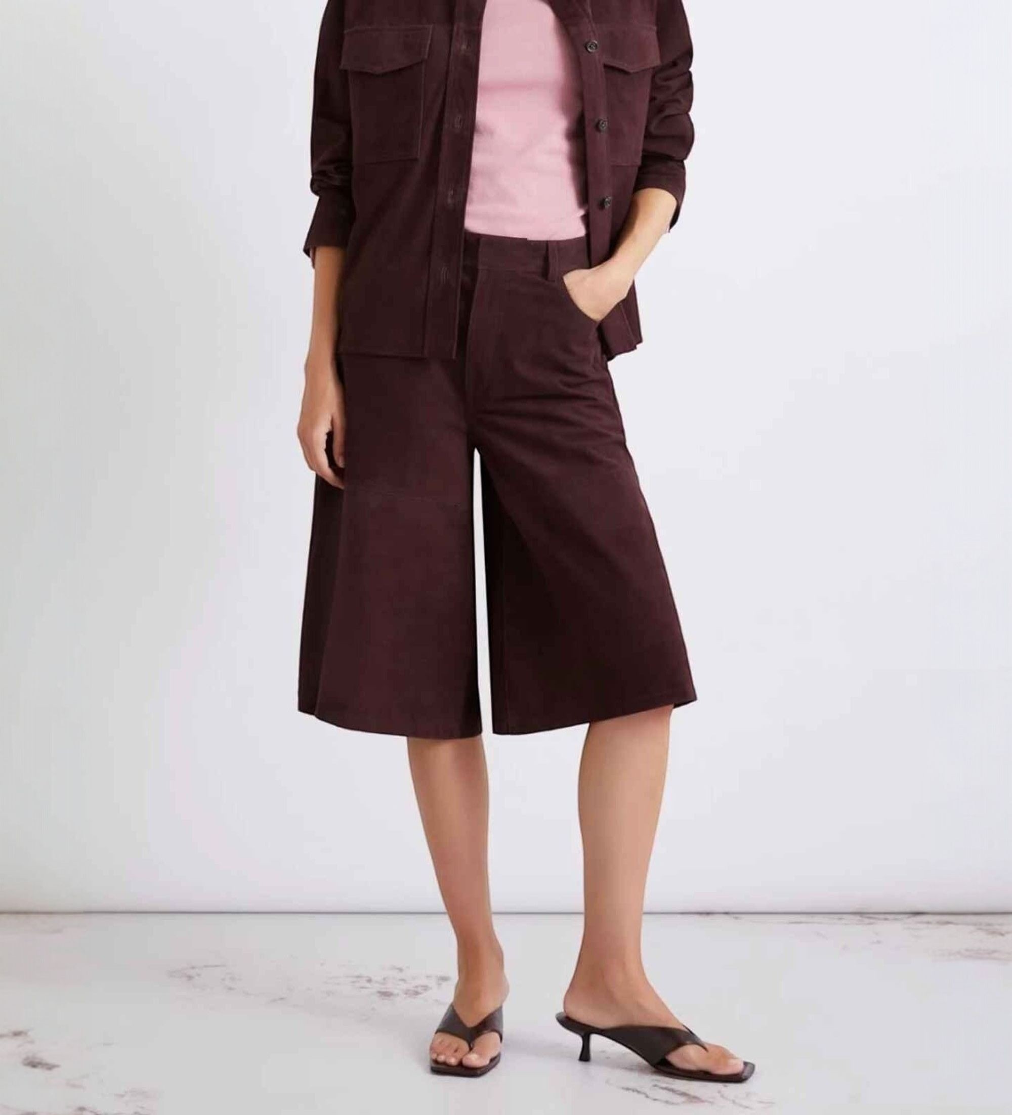 Marella für Damen. 2613431021200 Lederhose Mllscoglio kastanienbraun (42), Lässig, Wildleder