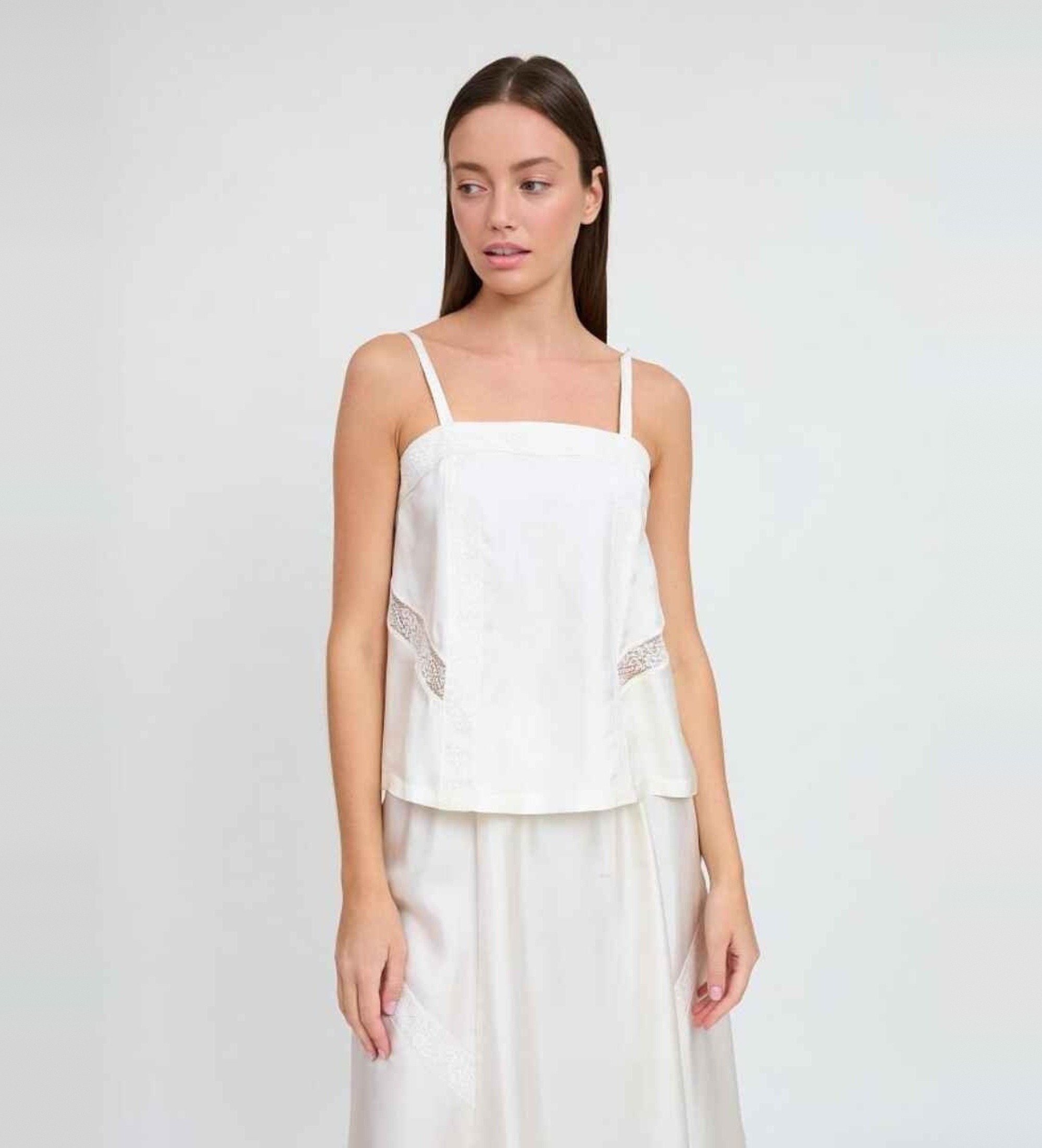 Marella für Damen. 2613161035200 Top MlmWeißwein (40), Seide, Ärmellos / Hosenträger