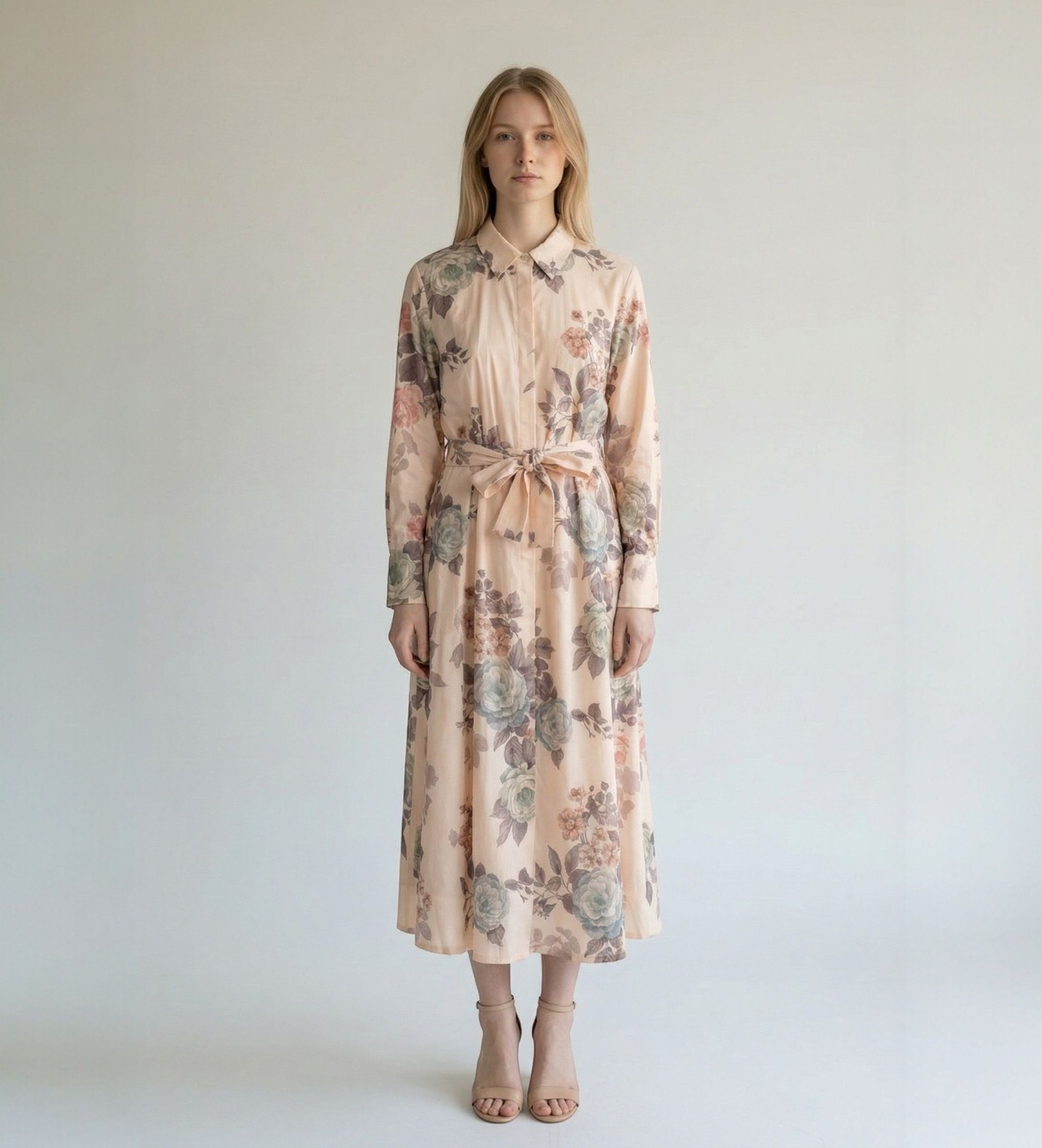 Marella für Damen. 2613221161200 Mllformica Kleid rosa (42), Lässig, Baumwolle, Langarm
