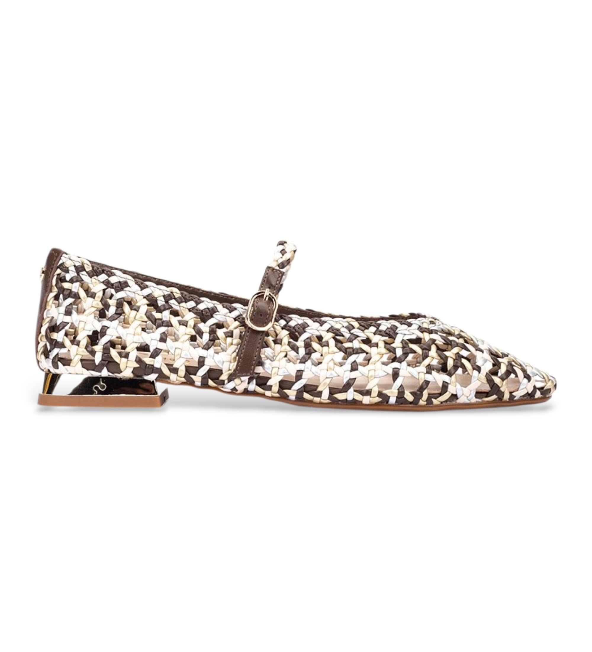Martinellivoor vrouwen. S009-B546LY Veelkleurige Vescia ballerina's (37), Plat, 1 tot 3 cm, Gesp, Casual, Feest, Klassiek