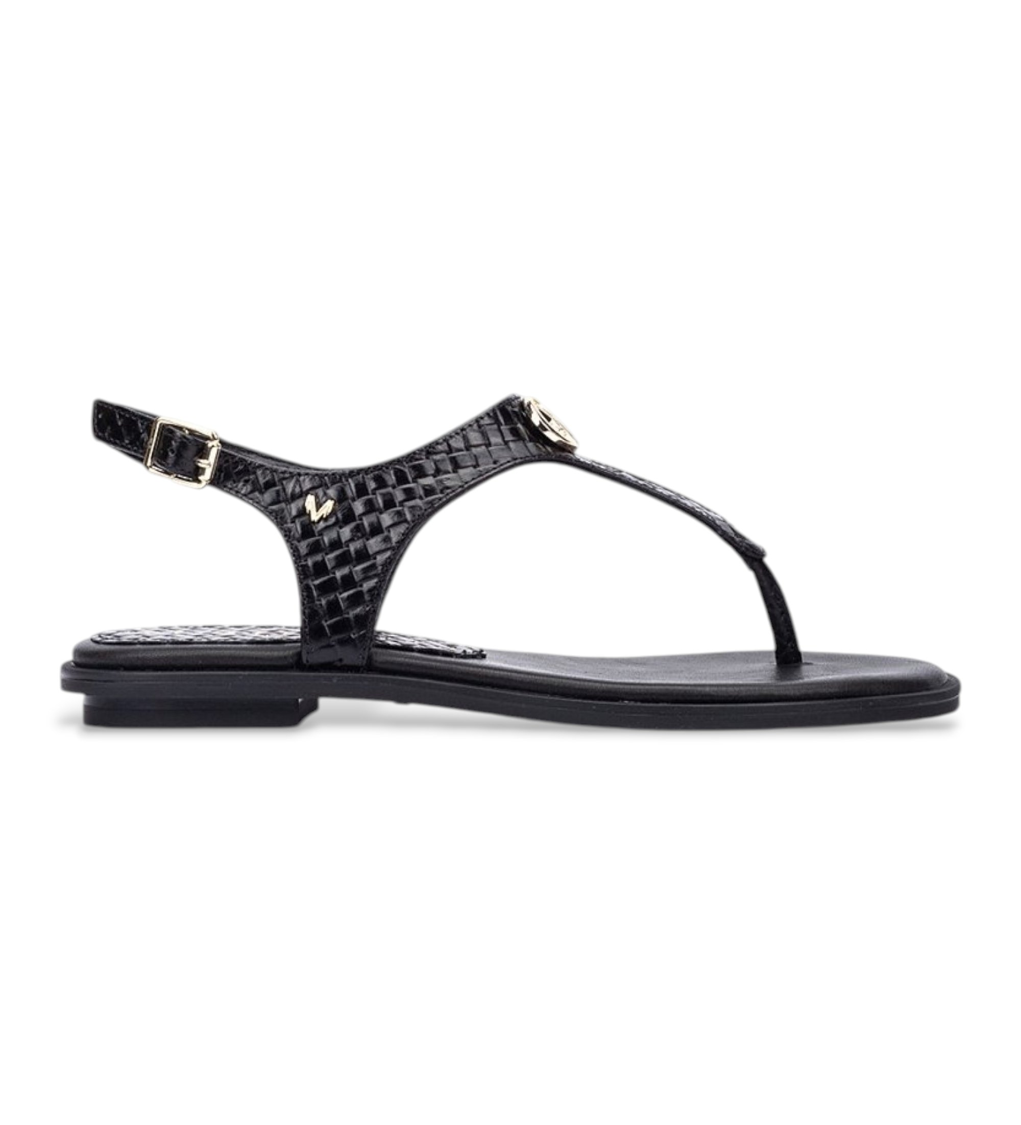 Martinelli für Damen. 1535-B006G Mazzini Leder Sandalen schwarz (41), Wohnung, 1 bis 3 cm, Schnalle, Lässig