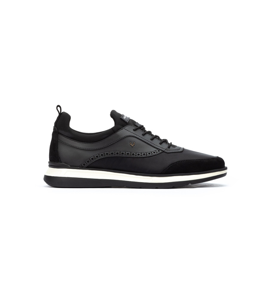 Martinelli für Herren. 1606-2733X Walden Leder Sneakers schwarz (42), Stoff, Wohnung, Schnürsenkel, Lässig