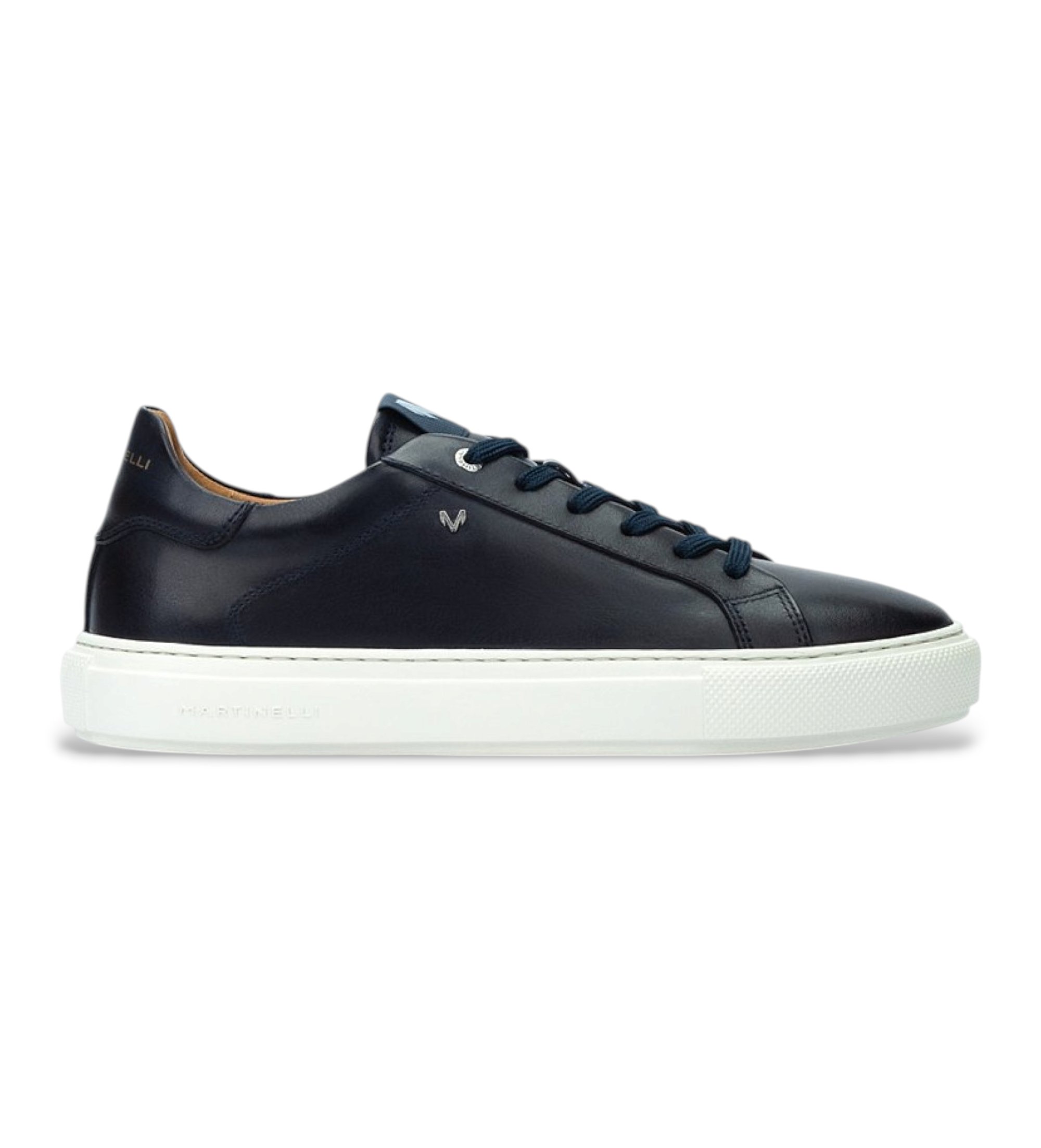Martinelli für Herren. 1738-2950ZY Hastings Leder Turnschuhe navy (44), 3 bis 5 cm, Schnürsenkel, Lässig, Marine