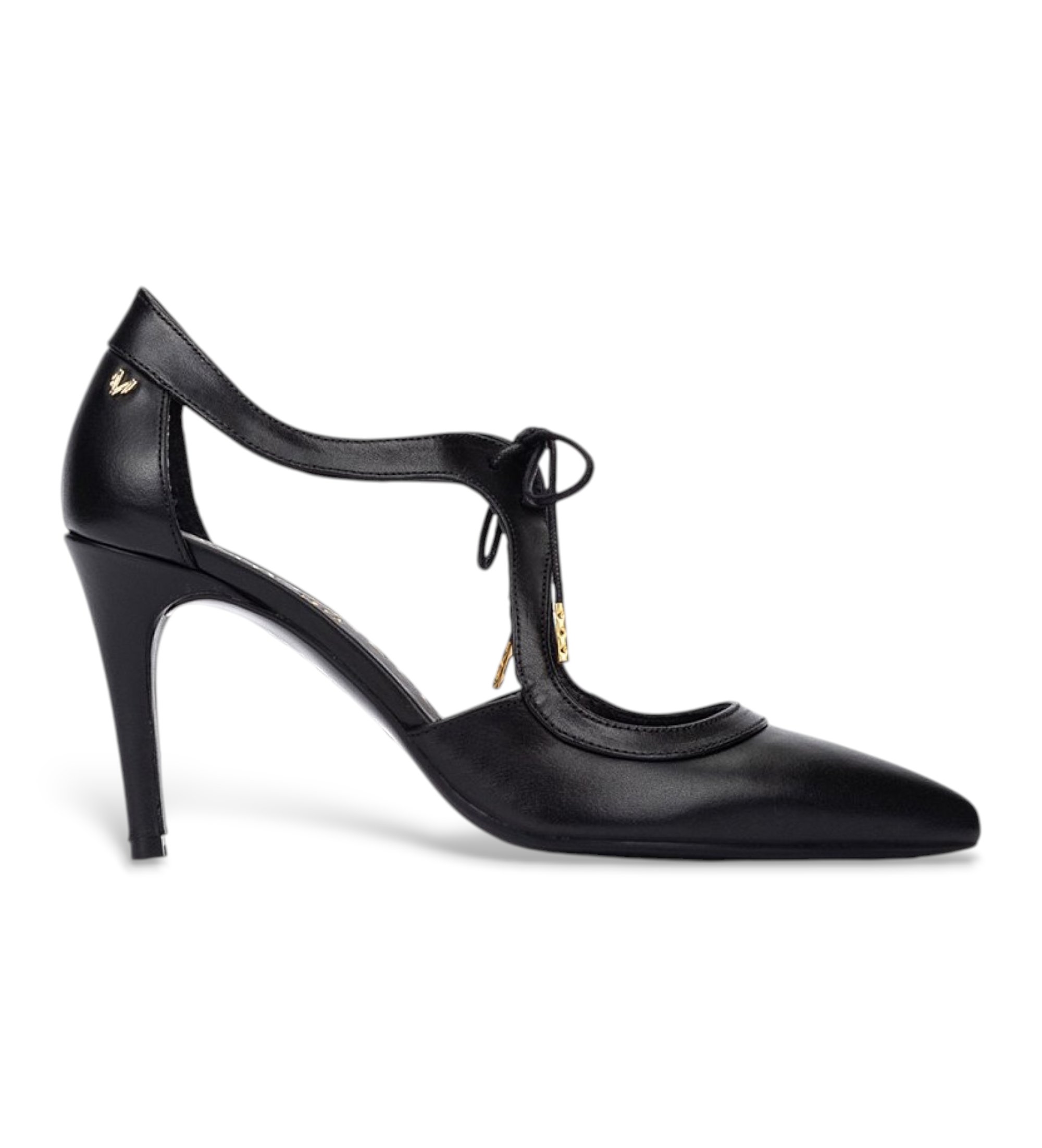 Martinelli für Damen. 1489-3498KA Thelma Lederschuhe schwarz (36), 8 bis 10 cm, Schnürsenkel, Lässig, Party, Klassisch