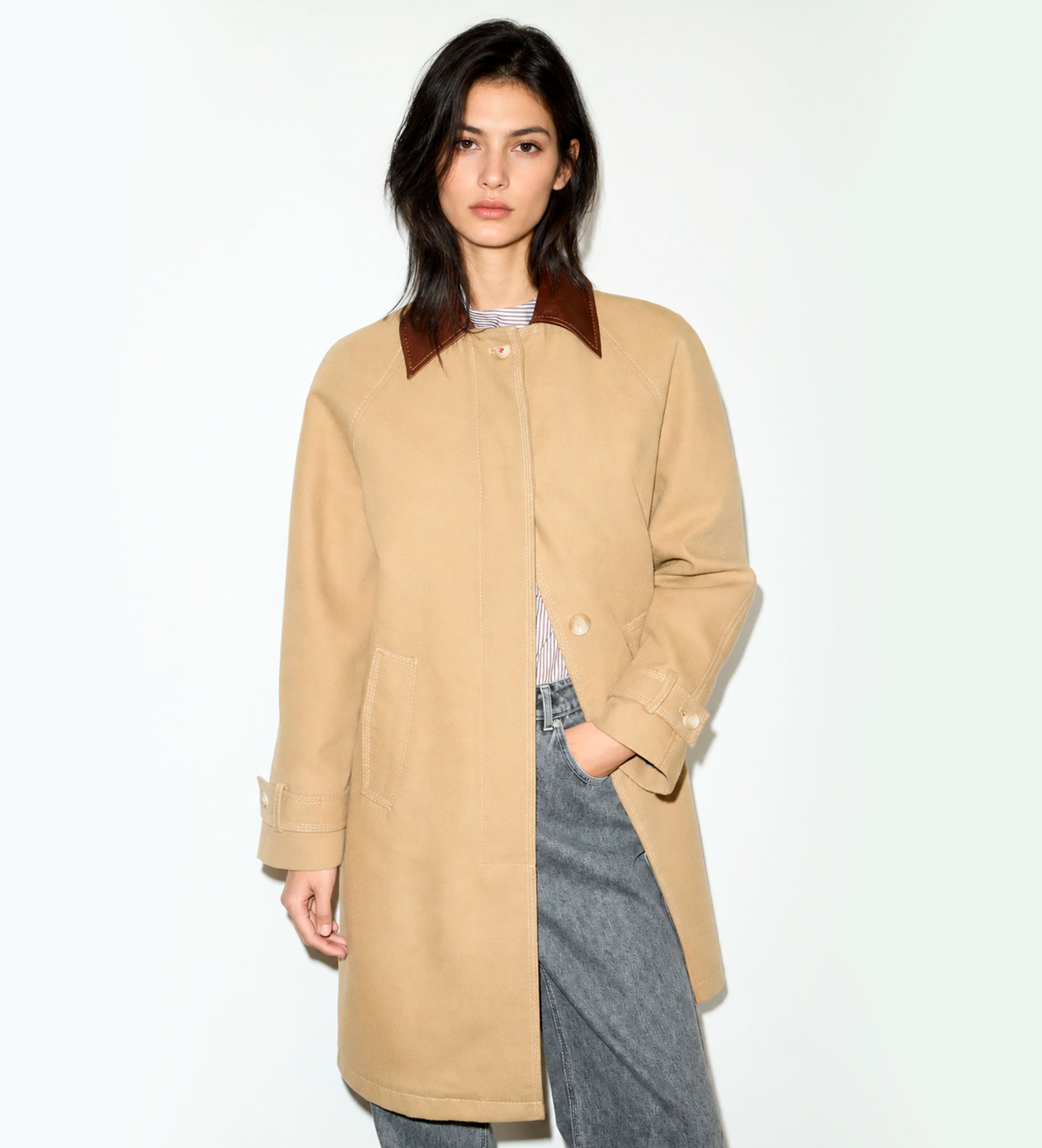 MAX&COvoor vrouwen. 2626026013200 Waterafstotende katoenen regenjas Mcoprimo beige (40), Casual