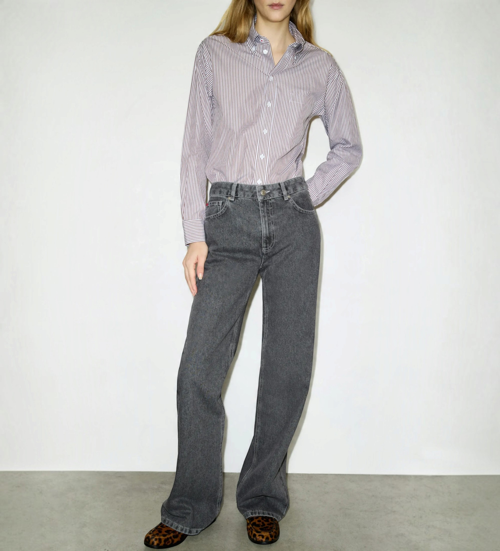 MAX&COvoor vrouwen. 2626186033200 Mcosenior losse jeans grijs (30), Casual, Viscose