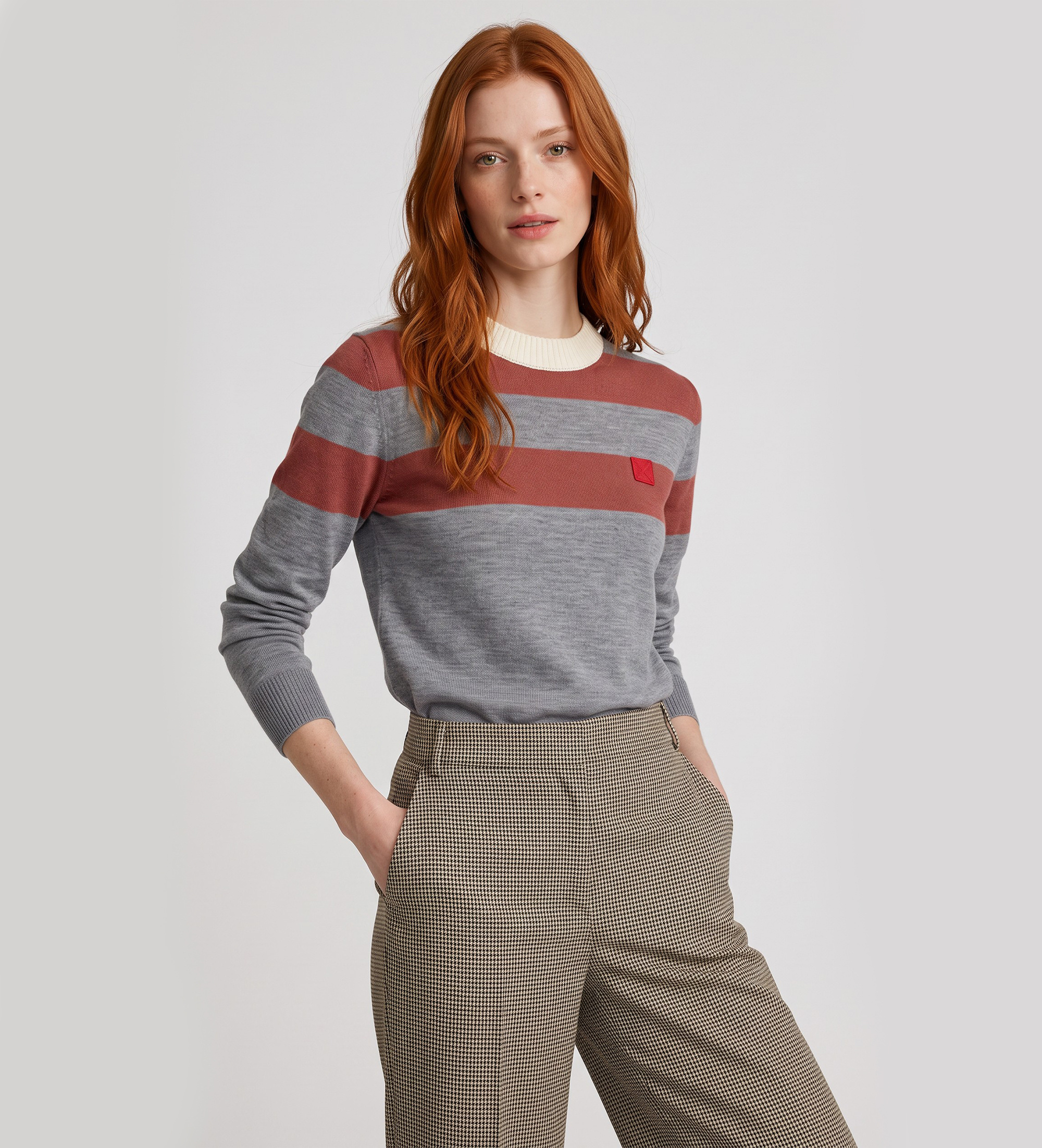 MAX&COvoor vrouwen. 2626366043200 Salita grijze merinowollen trui (S), Casual, Grijs