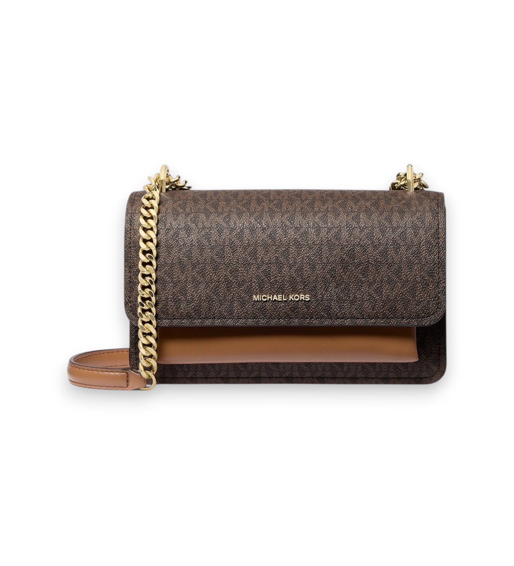 Michael Kors für Damen. 30R5GC7L3B Große Umhängetasche Claire mit braunem Logo (OSFA), Lässig, Segeltuch