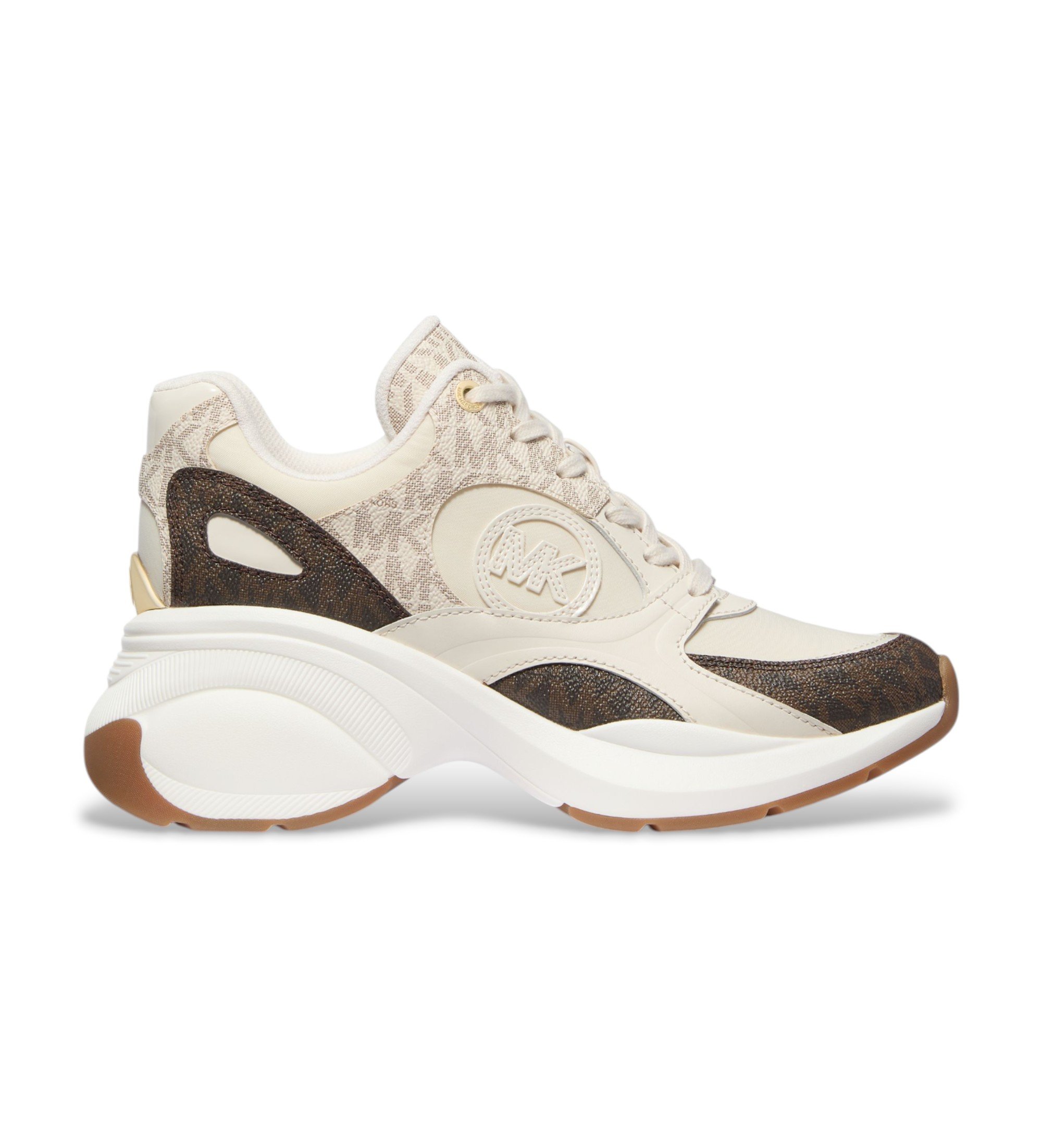 Michael Kors für Damen. 43R5ZUFS6D Zuma beige Turnschuhe (41), 5 bis 8 cm, Schnürsenkel, Lässig