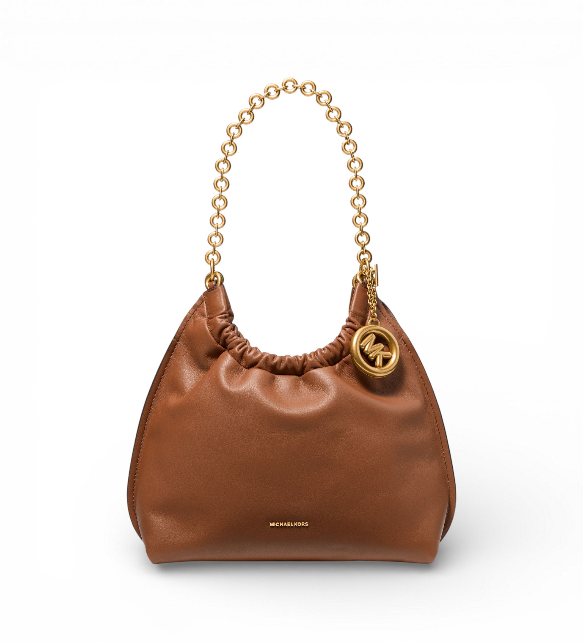 Michael Kors für Damen. 32S6A50C6L Braune Rüschentasche (OSFA), Lässig, Leder