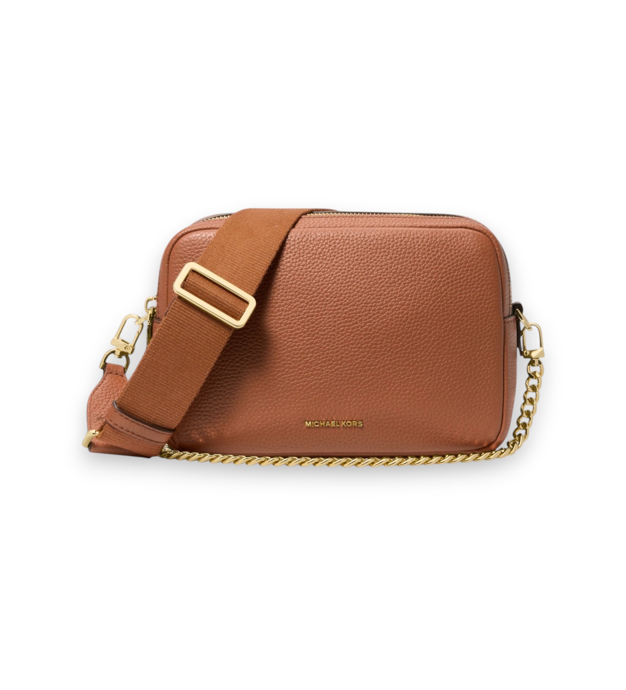 Michael Kors für Damen. 32S5GYTC5L Mittlere Umhängetasche Bryant aus braunem genarbtem Leder (OSFA), Lässig