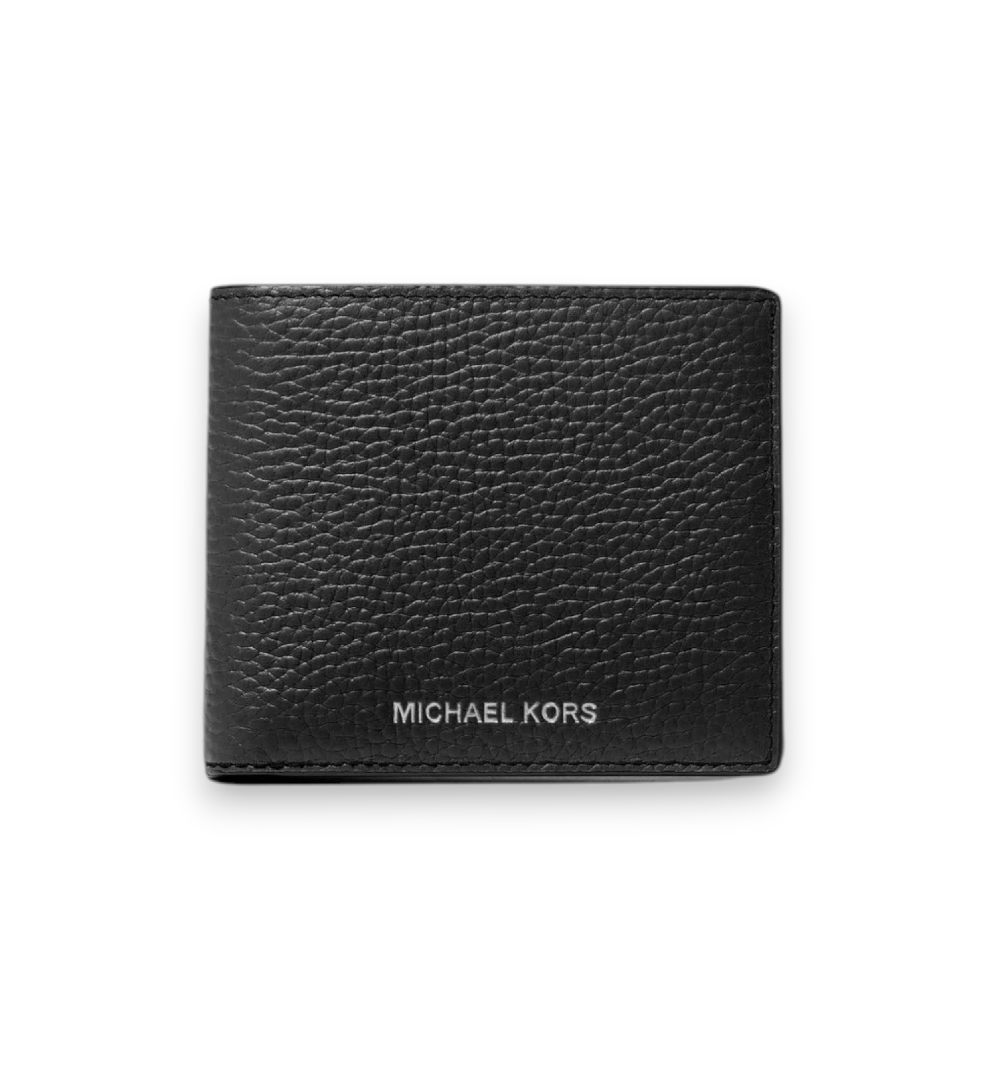 Michael Kors für Herren. 39S0LHDF1L Hudson Geldbörse schmal aus genarbtem Leder schwarz (OSFA), Lässig