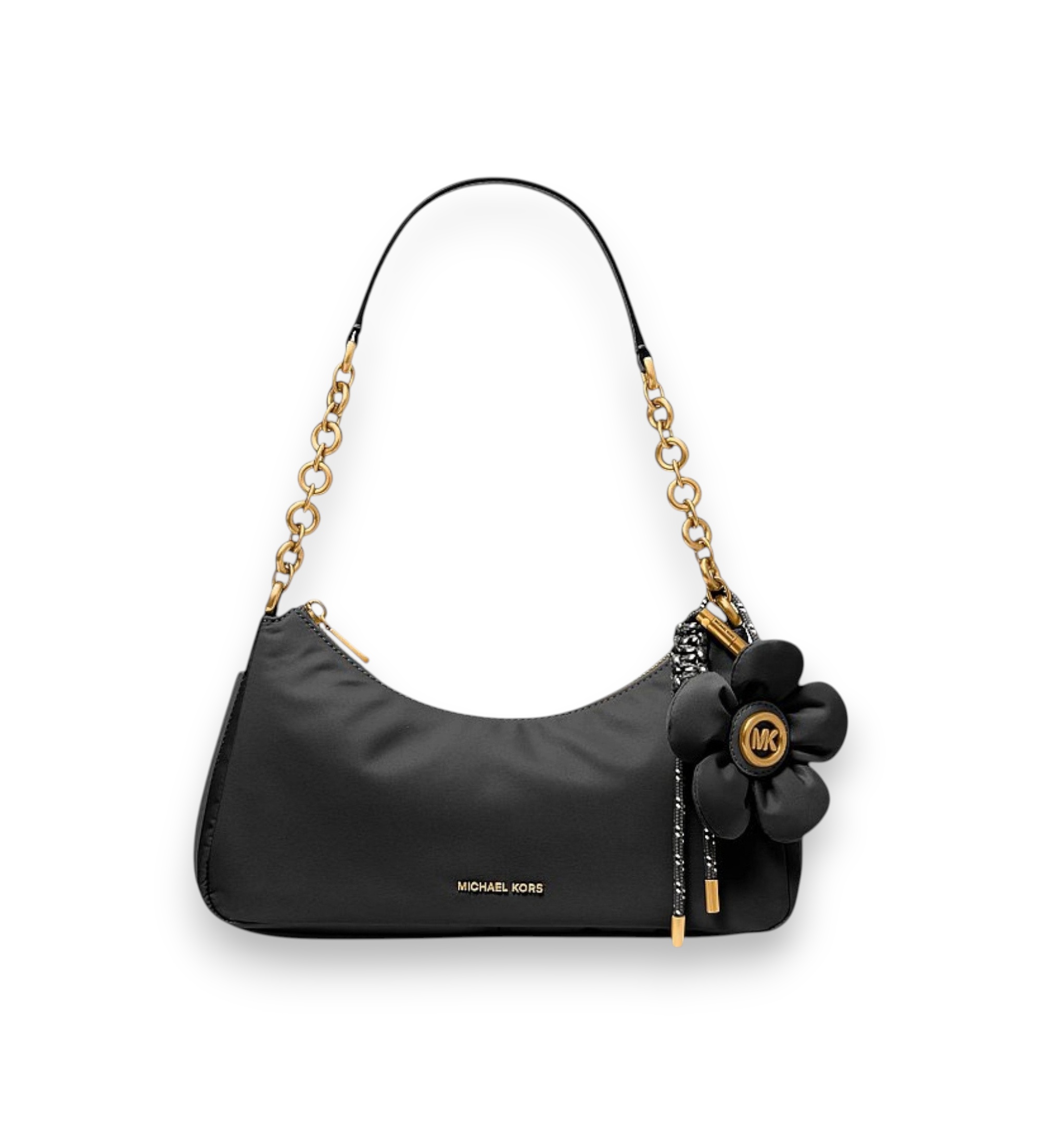 Michael Kors für Damen. 32T6AY5C2C Mittlere Nolita Pochette-Tasche aus Nylon mit Kette schwarz (OSFA), Lässig, Recyceltes Nylon
