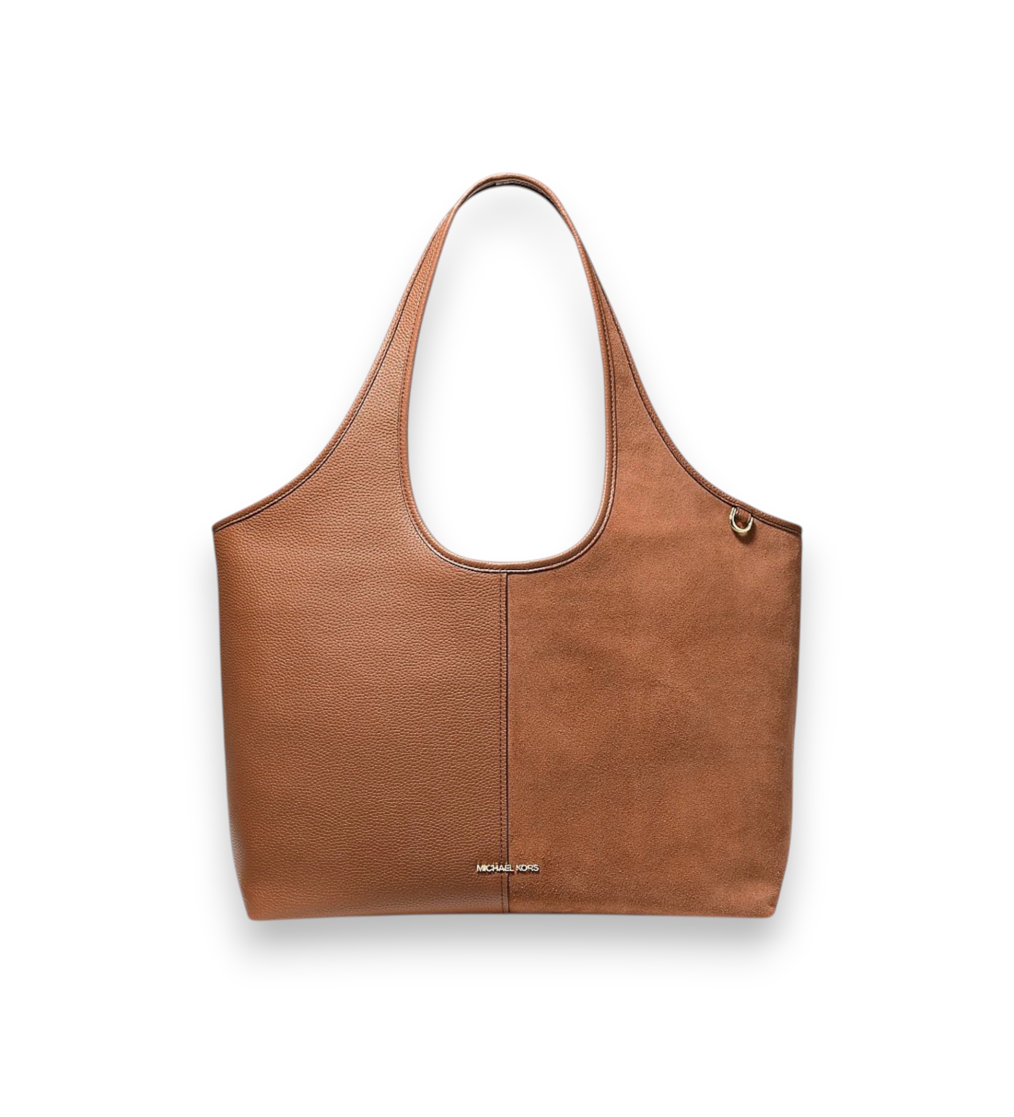 Michael Kors für Damen. 30T6G51T3S Große Henly Tragetasche aus braunem Leder und Wildleder (OSFA), Lässig