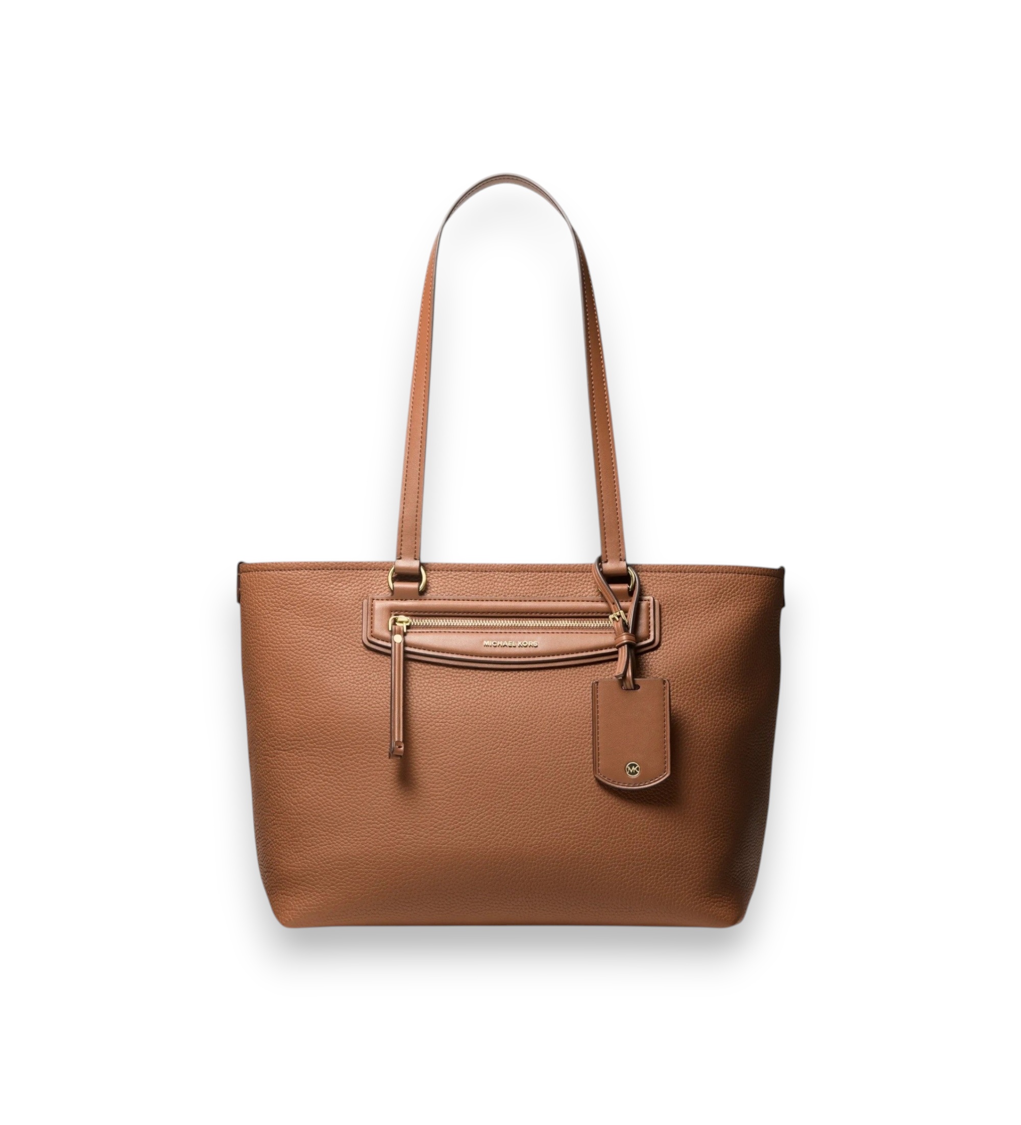 Michael Kors für Damen. 30S6GTVT2L Mittelgroße Jet Set Travel Tote-Tasche aus braunem genarbtem Leder (OSFA), Lässig