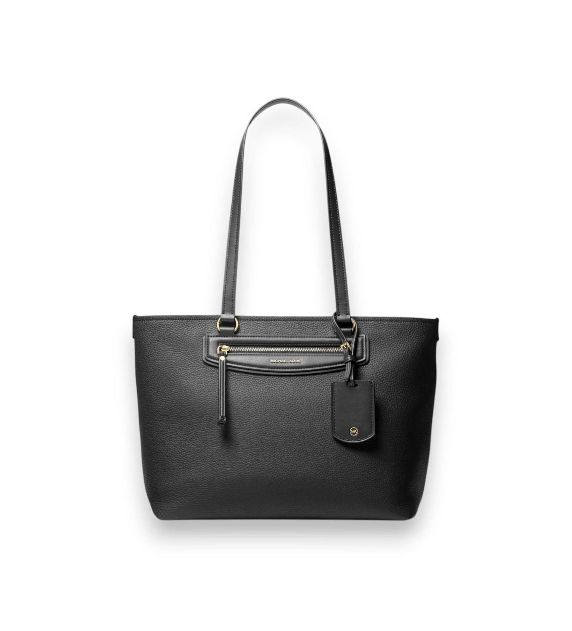 Michael Kors für Damen. 30S6GTVT2L Schwarze mittelgroße Jet Set Travel Tote-Tasche aus genarbtem Leder (OSFA), Lässig