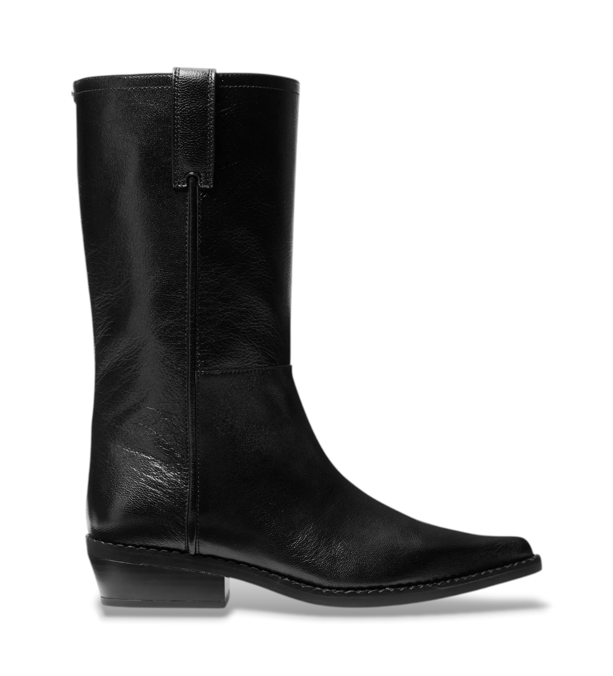 Michael Kors für Damen. 40T6FRMB5L Farren Lederstiefel schwarz (38), Wohnung, Reißverschluss, Lässig