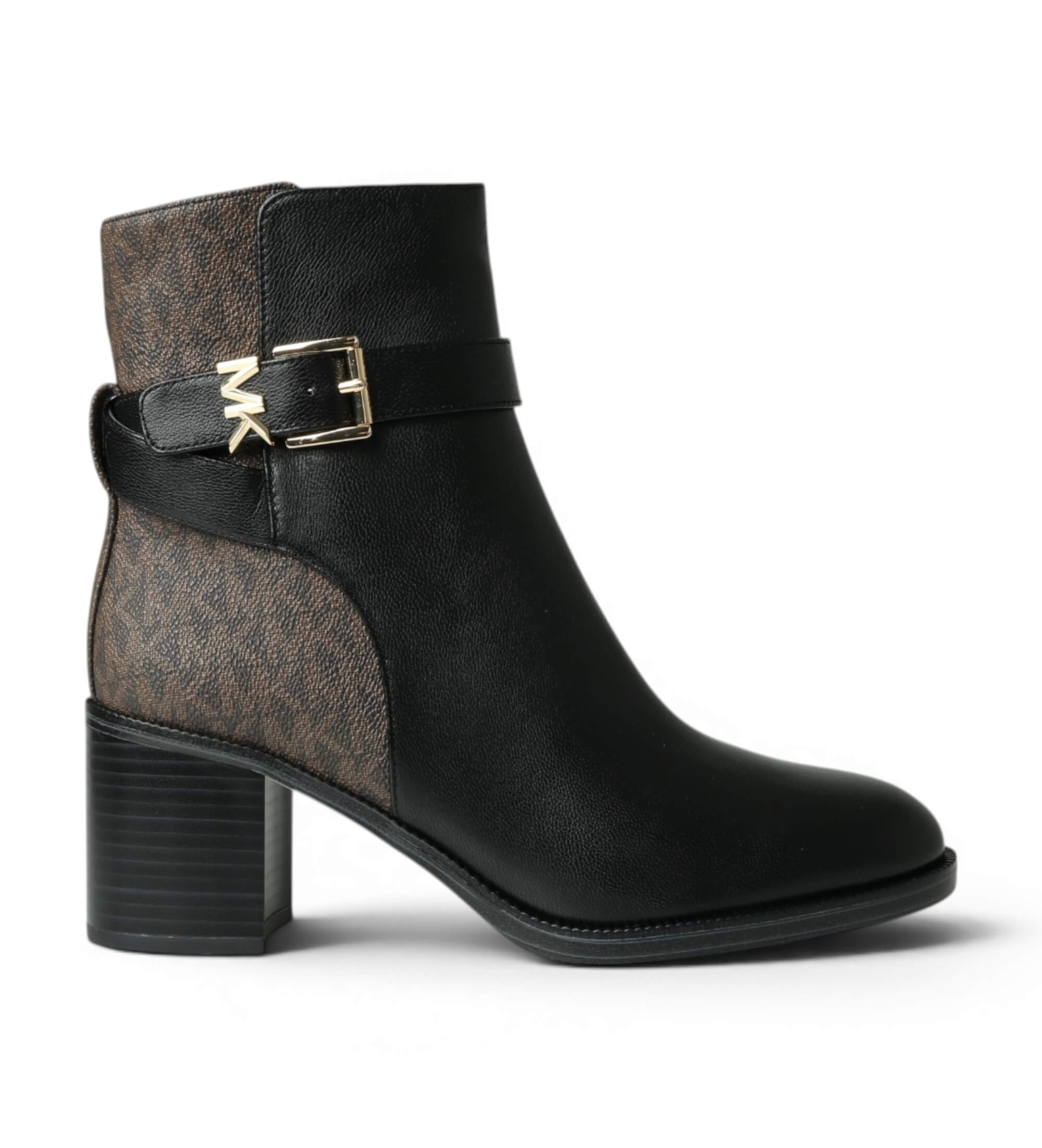 Michael Kors für Damen. 40T6RCME6L Leder-Stiefeletten mit Absatz Rachel schwarz (37), 3 bis 5 cm, Reißverschluss, Lässig, Klassisch