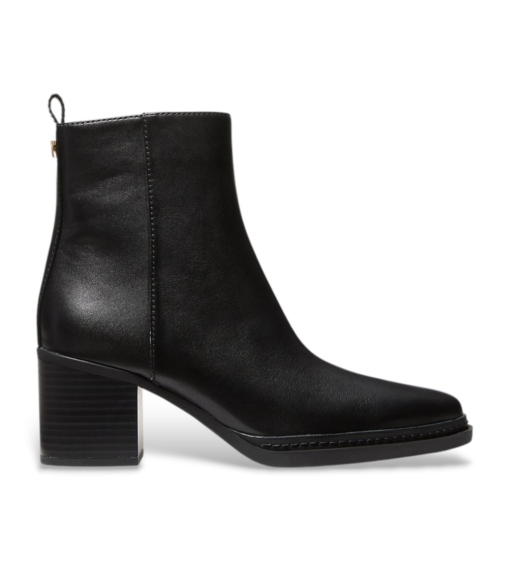Michael Kors für Damen. 40F5LXME5L Lex Lederstiefeletten schwarz (37), 3 bis 5 cm, Reißverschluss, Lässig