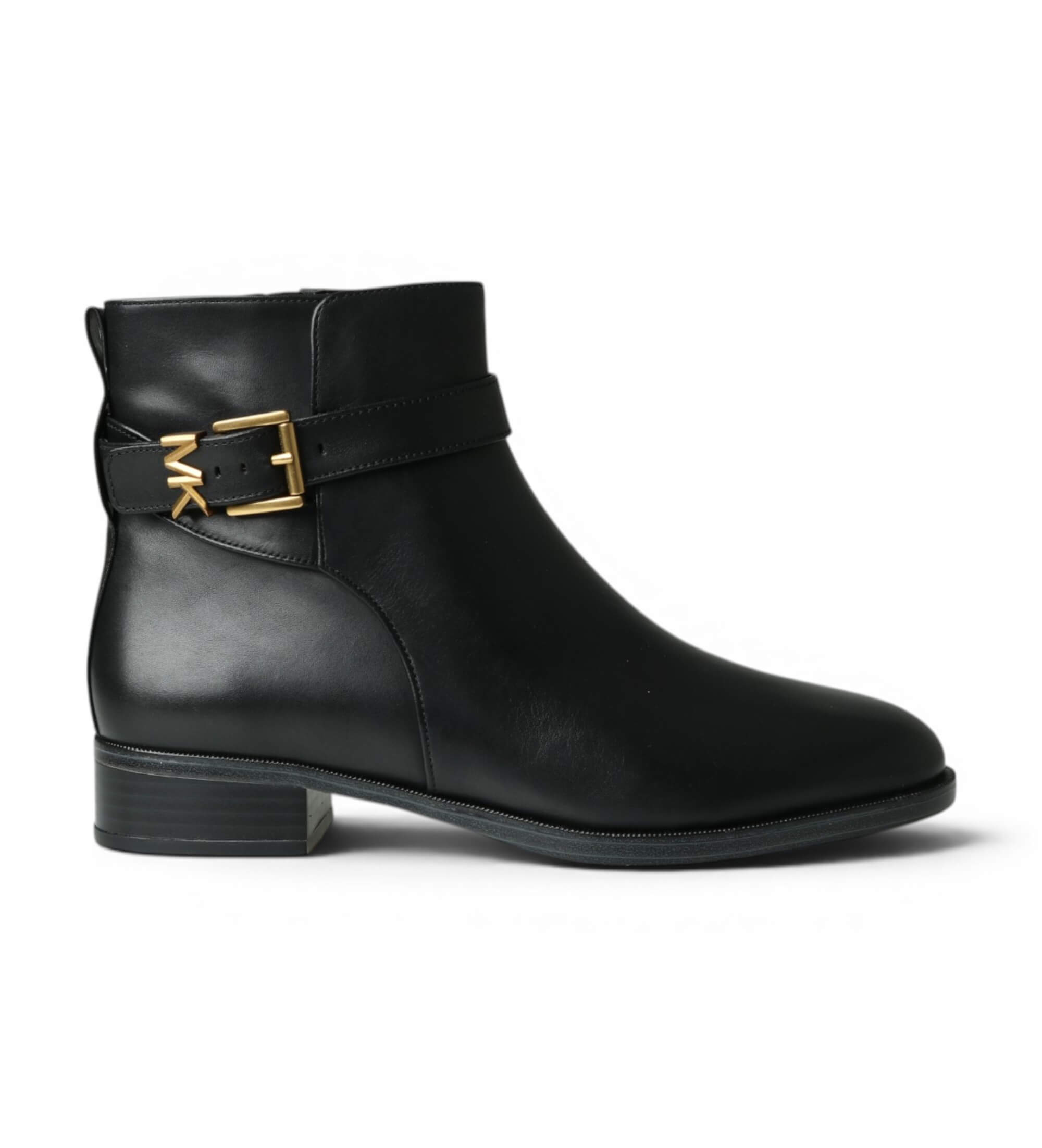 Michael Kors für Damen. 40T6RCFE5L Leder-Stiefeletten Rachel schwarz (41), 1 bis 3 cm, Reißverschluss, Lässig, Klassisch