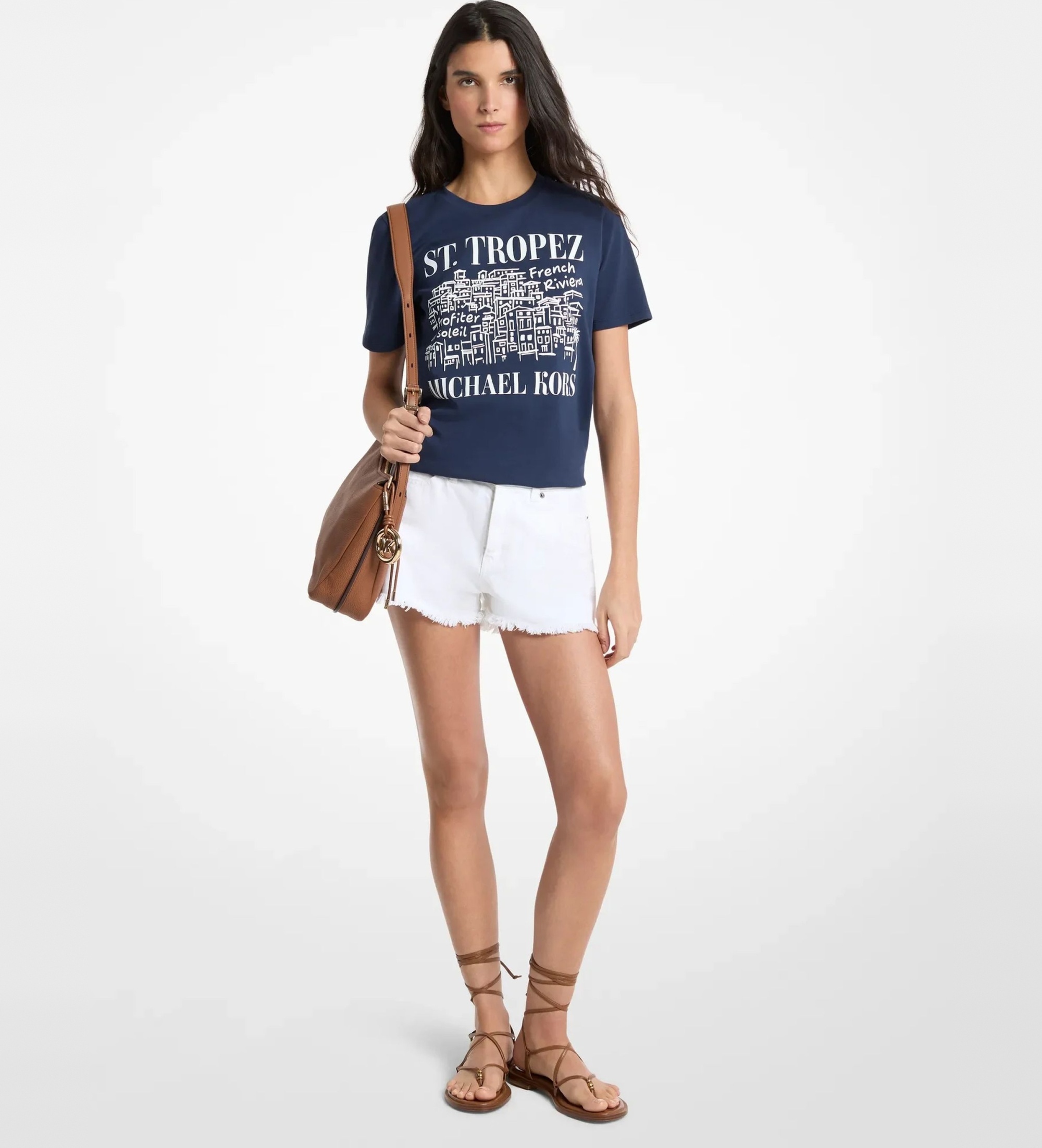 Michael Kors für Damen. MS6520K97J T-Shirt Tropez navy (S), Lässig, Baumwolle, Kurzarm