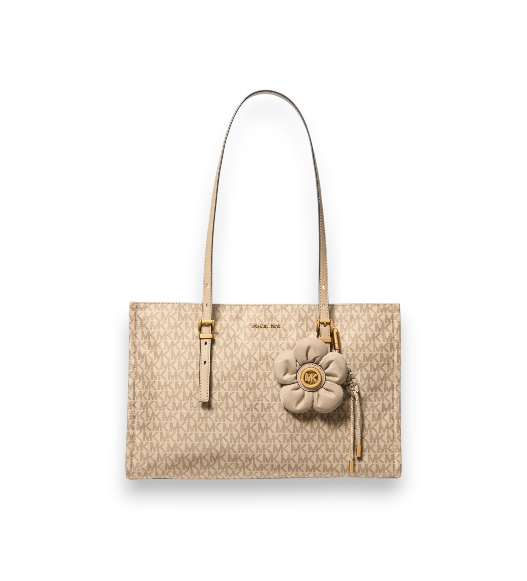 Michael Kors für Damen. 30T6A6ZT8C Mittelgroße Tote Bag mit Reißverschluss und beigem Charm (OSFA), Lässig, Recyceltes Polyester